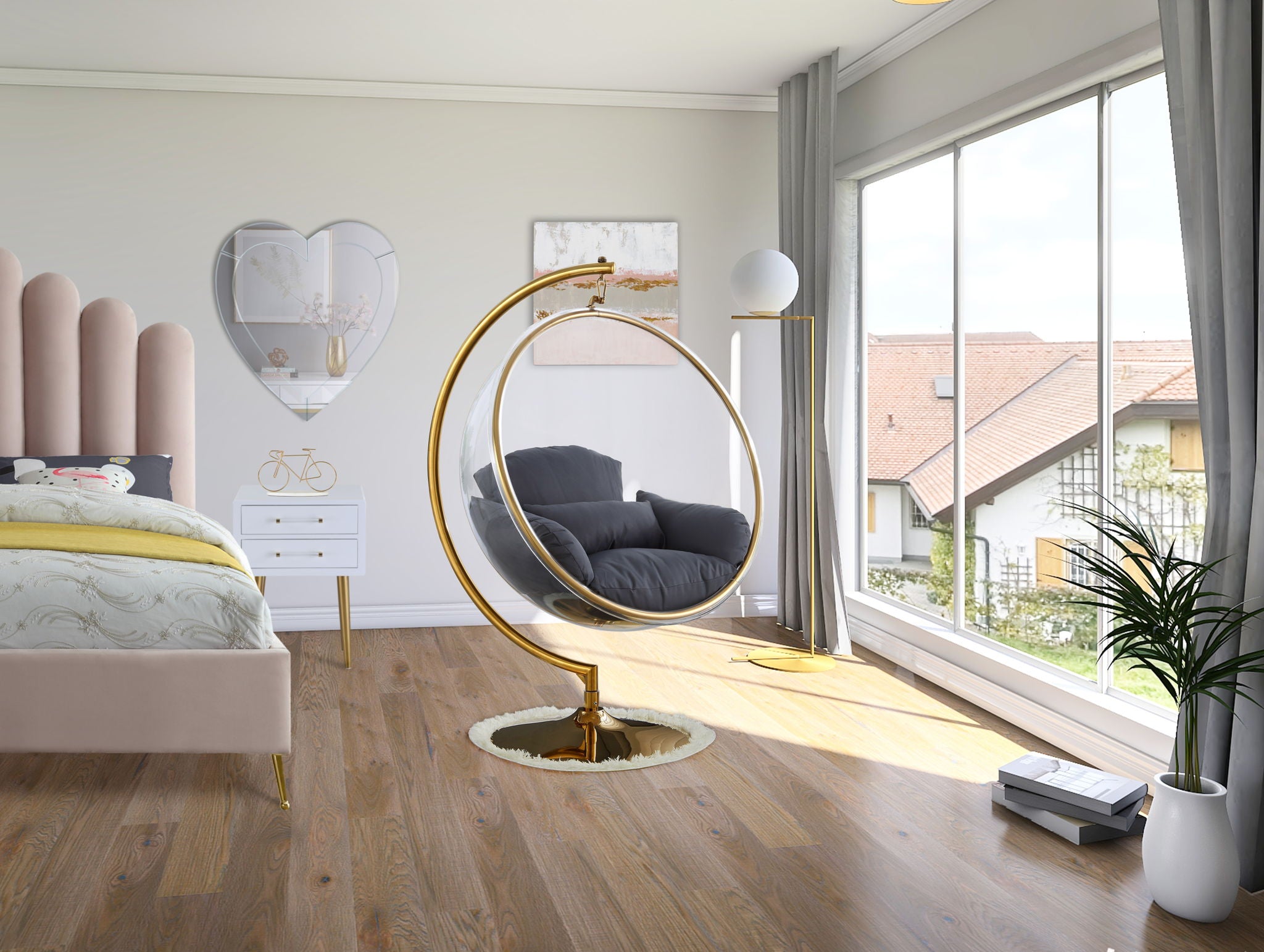 Luna - Swing Bubble Accent Chair - Urban Living Furniture (Los Angeles, CA)