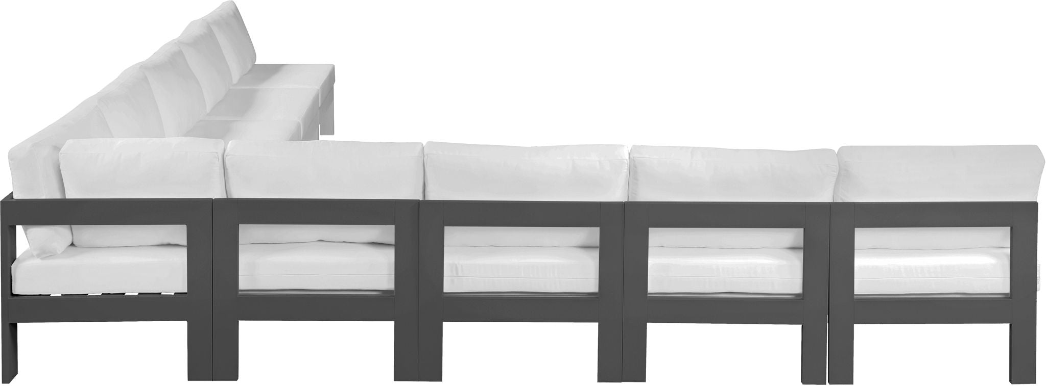 Nizuc - Outdoor Patio 9 Piece Modular Sectional With Gray Frame - Urban Living Furniture (Los Angeles, CA)