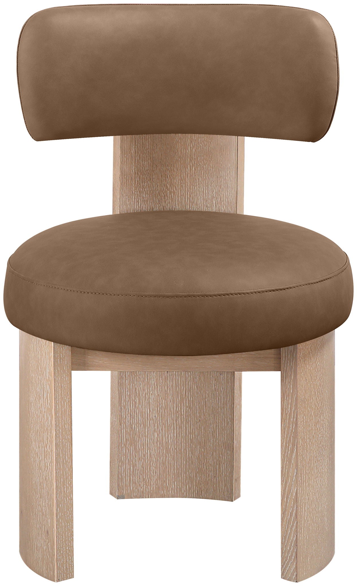 Atelier - Vegan Leather Upholstered Dining Chair (Set of 2) - Painted Natural Frame - Urban Living Furniture (Los Angeles, CA)