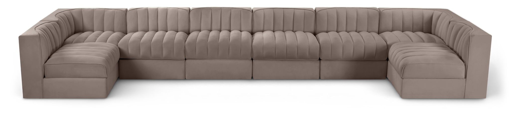 Rummi - Velvet Performance Fabric Upholstered 8 Piece Modular Sectional (With 2 Corner Chairs) - Urban Living Furniture (Los Angeles, CA)