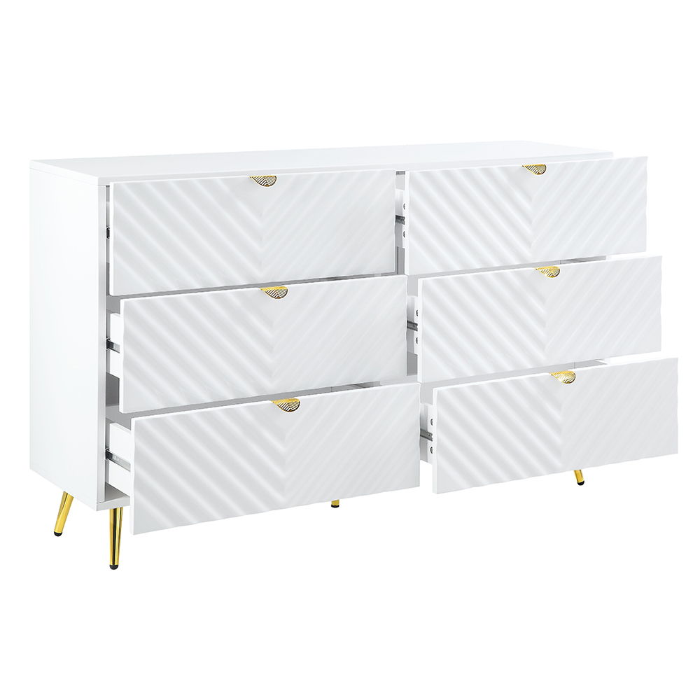 Gaines - Dresser - White High Gloss - Urban Living Furniture (Los Angeles, CA)
