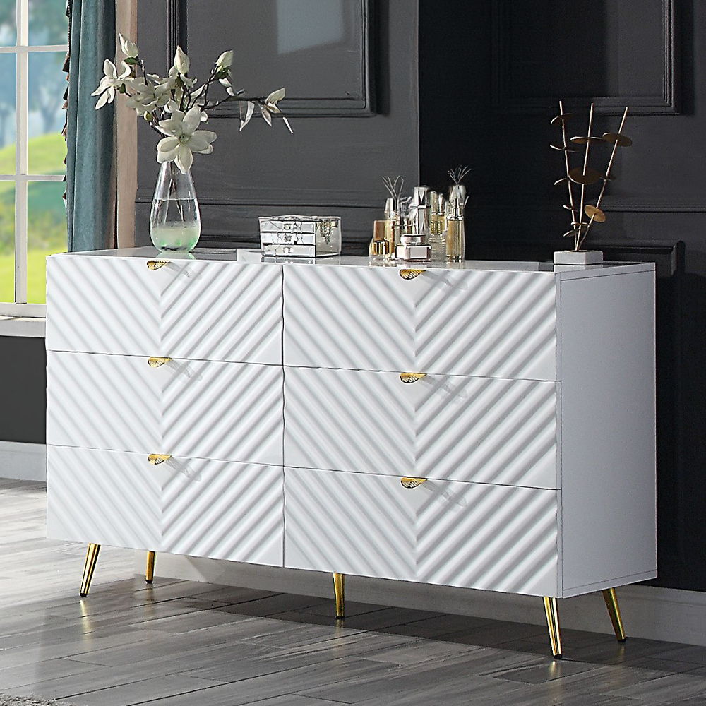 Gaines - Dresser - White High Gloss - Urban Living Furniture (Los Angeles, CA)