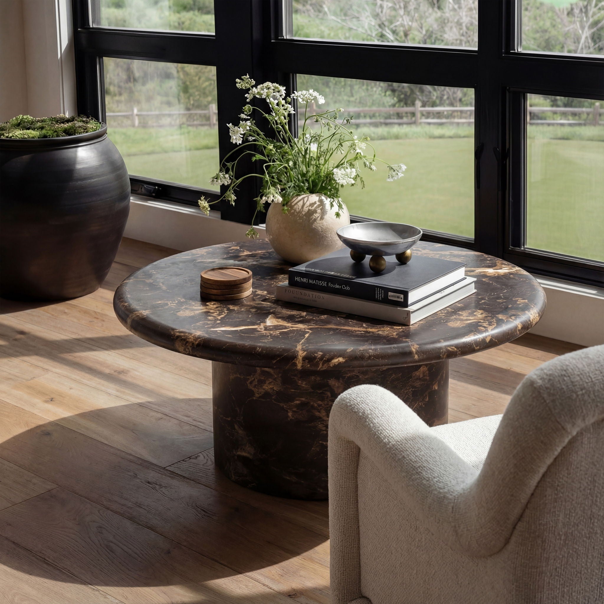 Byron - Round Coffee Table - Dark Brown - Urban Living Furniture (Los Angeles, CA)