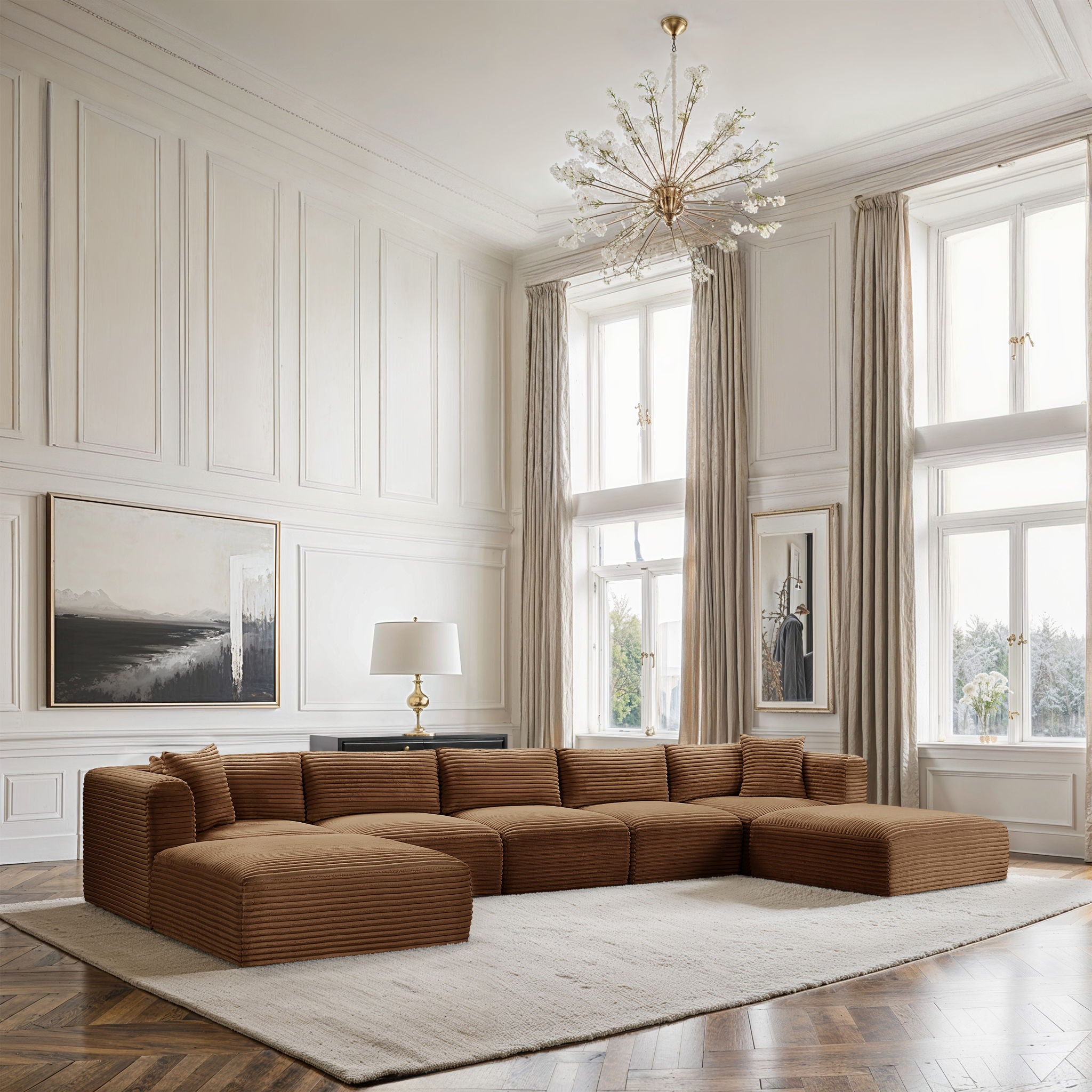 Shaggy - Fabric 7 Piece Modular Sectional With 2 Ottomans - Urban Living Furniture (Los Angeles, CA)