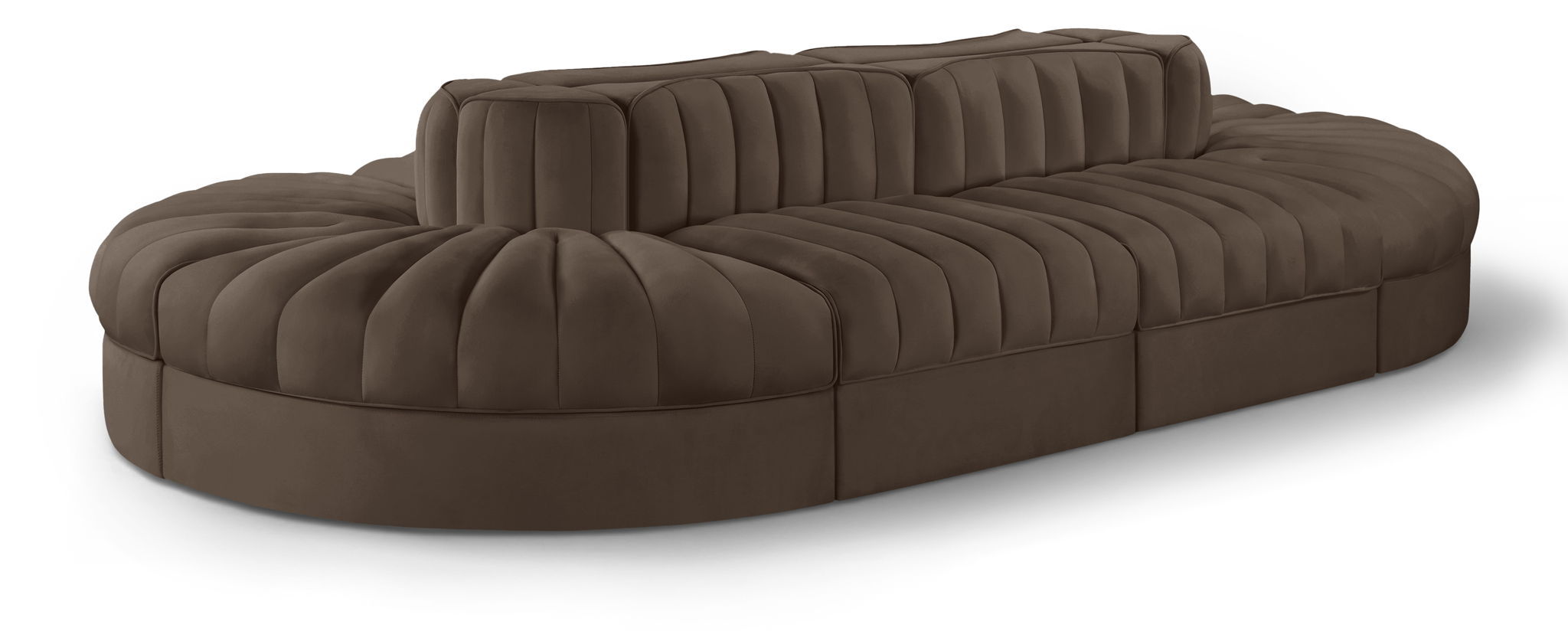 Rummi - Oval Velvet Performance Fabric Upholstered 8 Piece Modular Sectional - Urban Living Furniture (Los Angeles, CA)