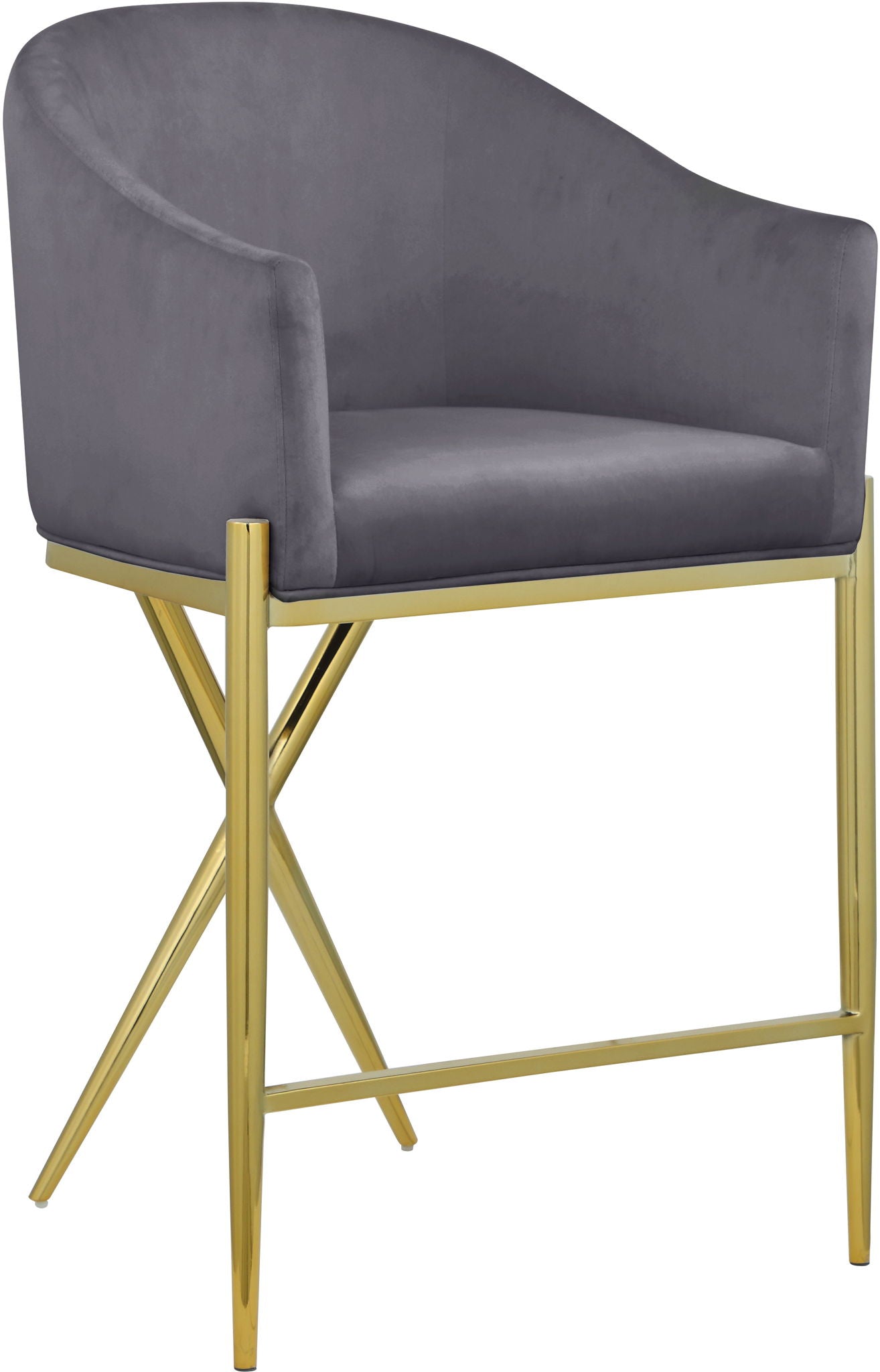 Xavier - Counter Stool with Gold Legs - Urban Living Furniture (Los Angeles, CA)