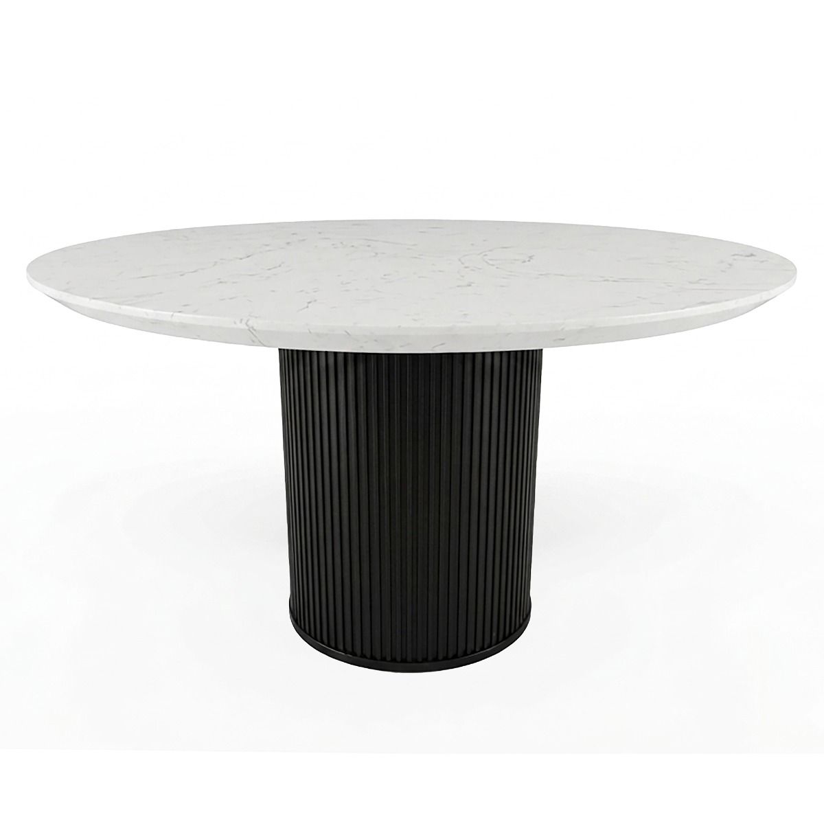 Jaramillo - Round Dining Table With Engineered Marble Top - Engineered Marble Top & Black - Urban Living Furniture (Los Angeles, CA)