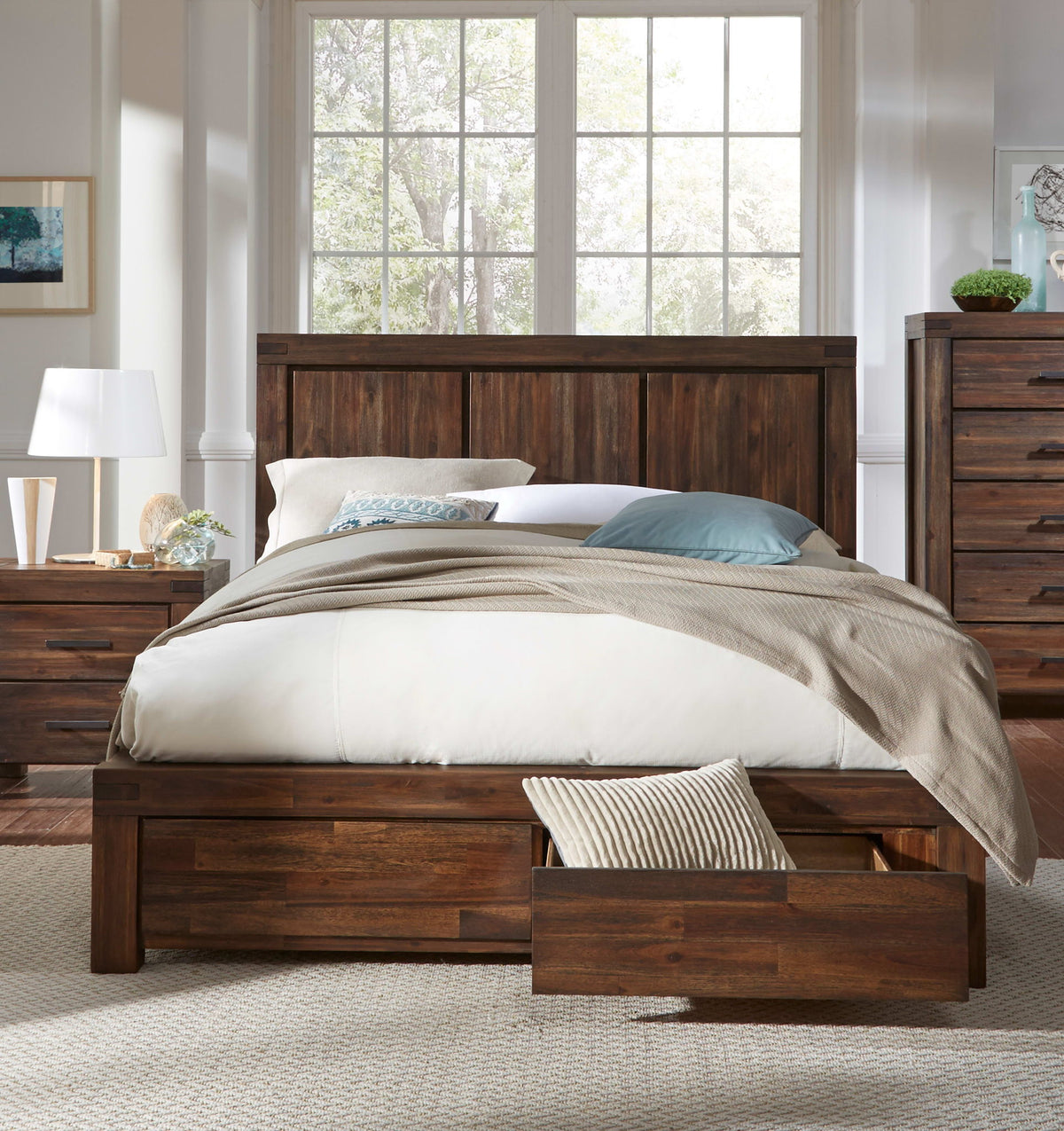 Meadow - Solid Wood Footboard Storage Bed