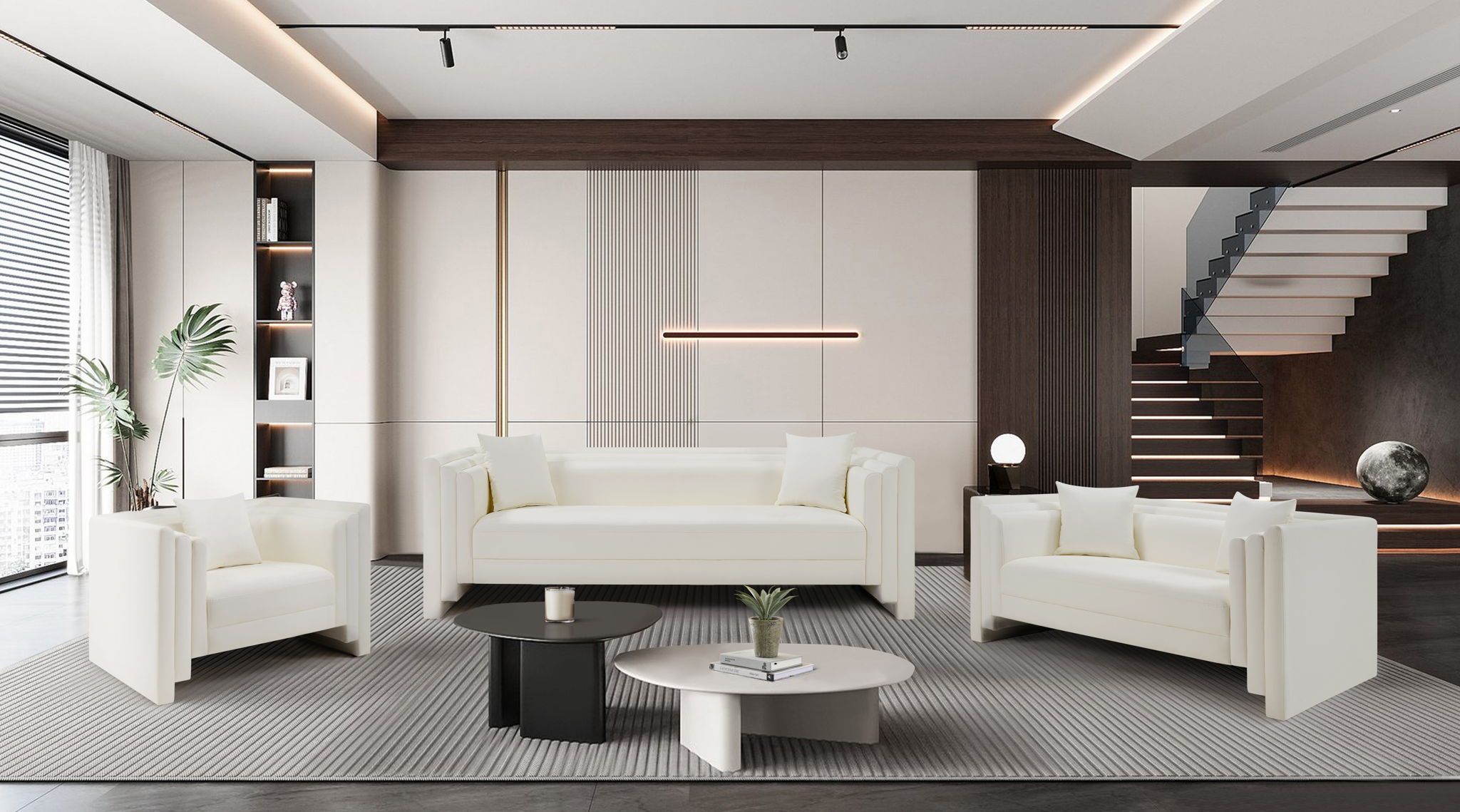 Everett - Vegan Leather Upholstered Sofa