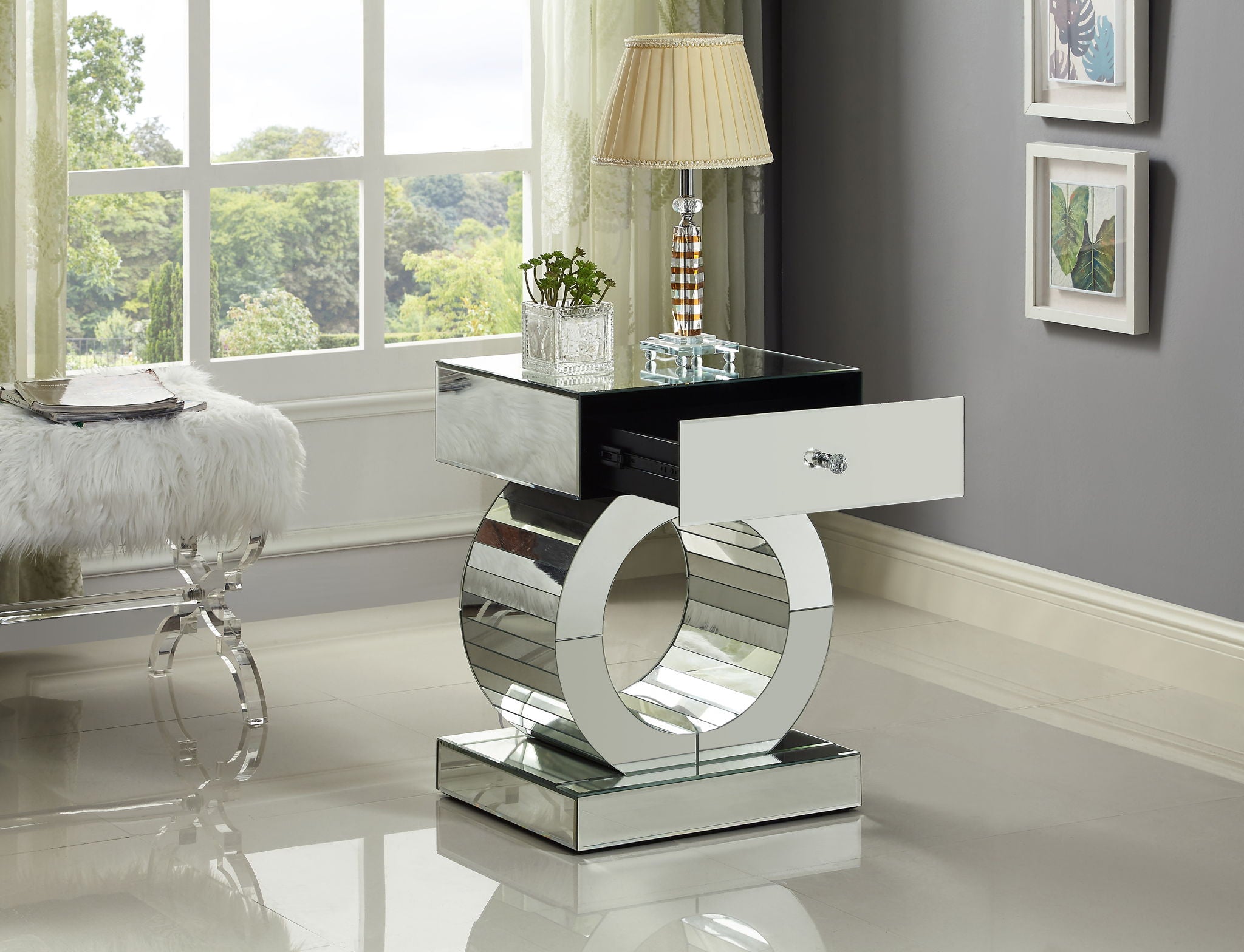 Jocelyn - End Table - Pearl Silver - Urban Living Furniture (Los Angeles, CA)