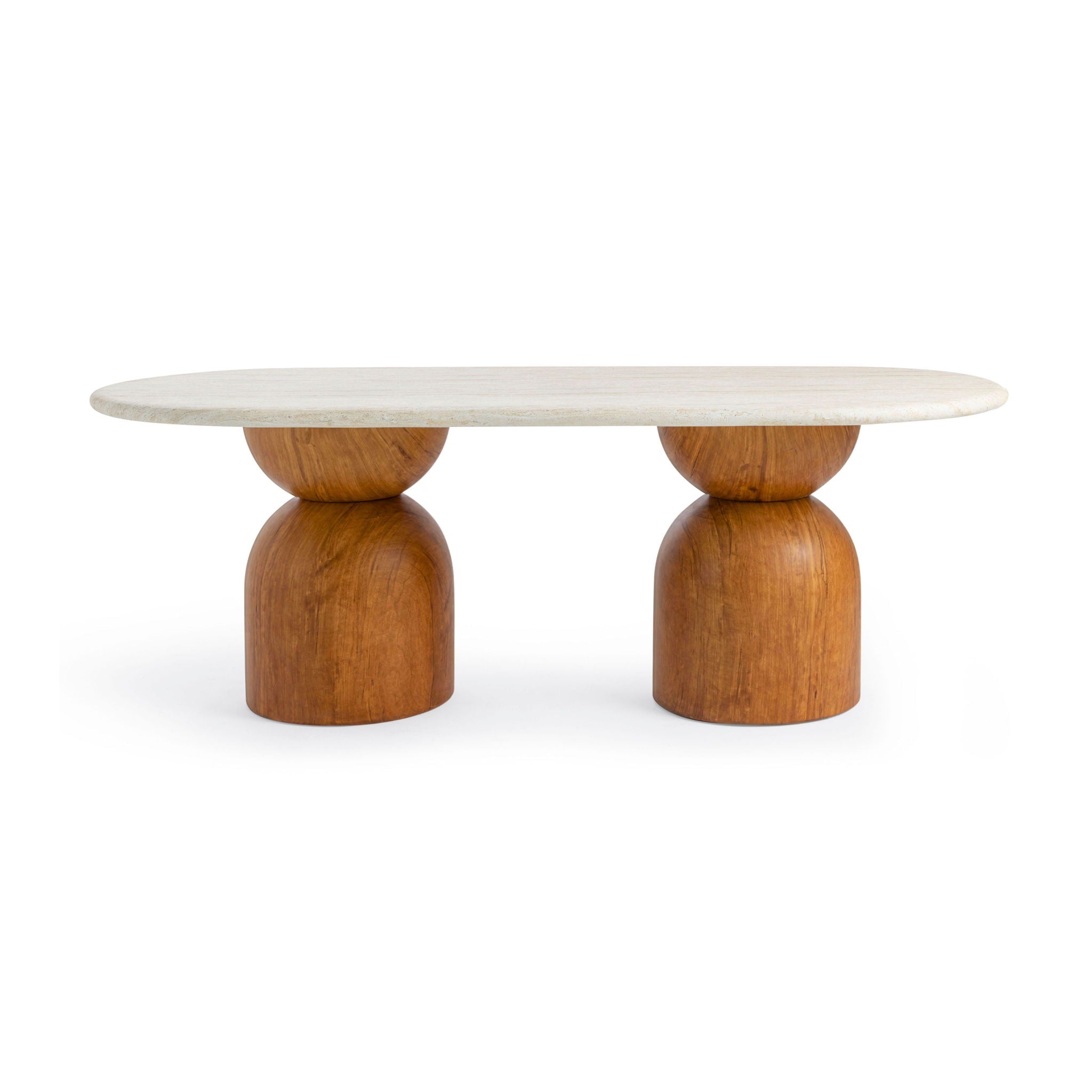 Cynthia - 87" Indoor / Outdoor Long Dining Table - Brown / Travertine - Urban Living Furniture (Los Angeles, CA)