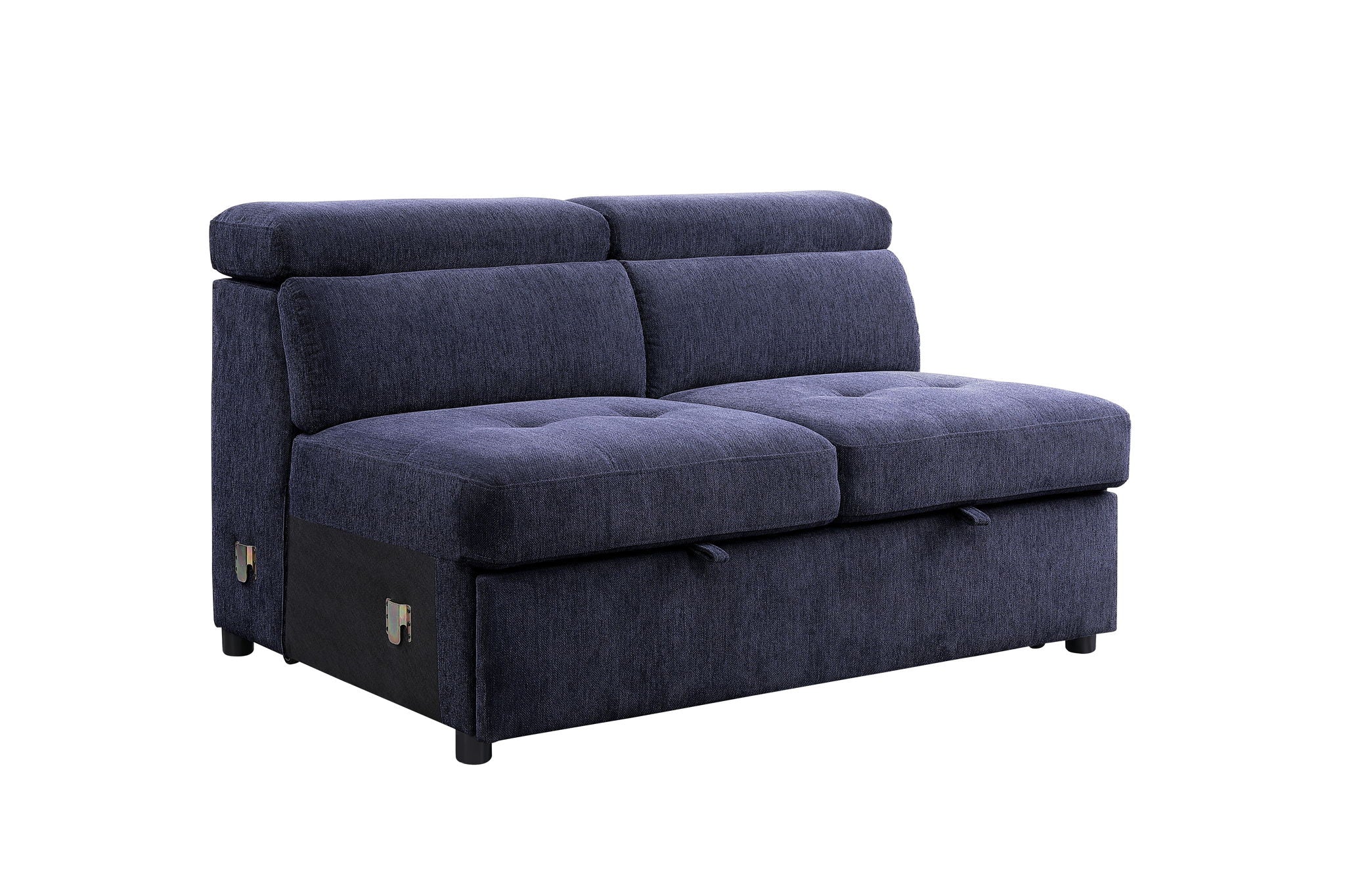 Nekoda - Sectional Sofa With Storage & Ottoman - Navy Blue Fabric - Urban Living Furniture (Los Angeles, CA)