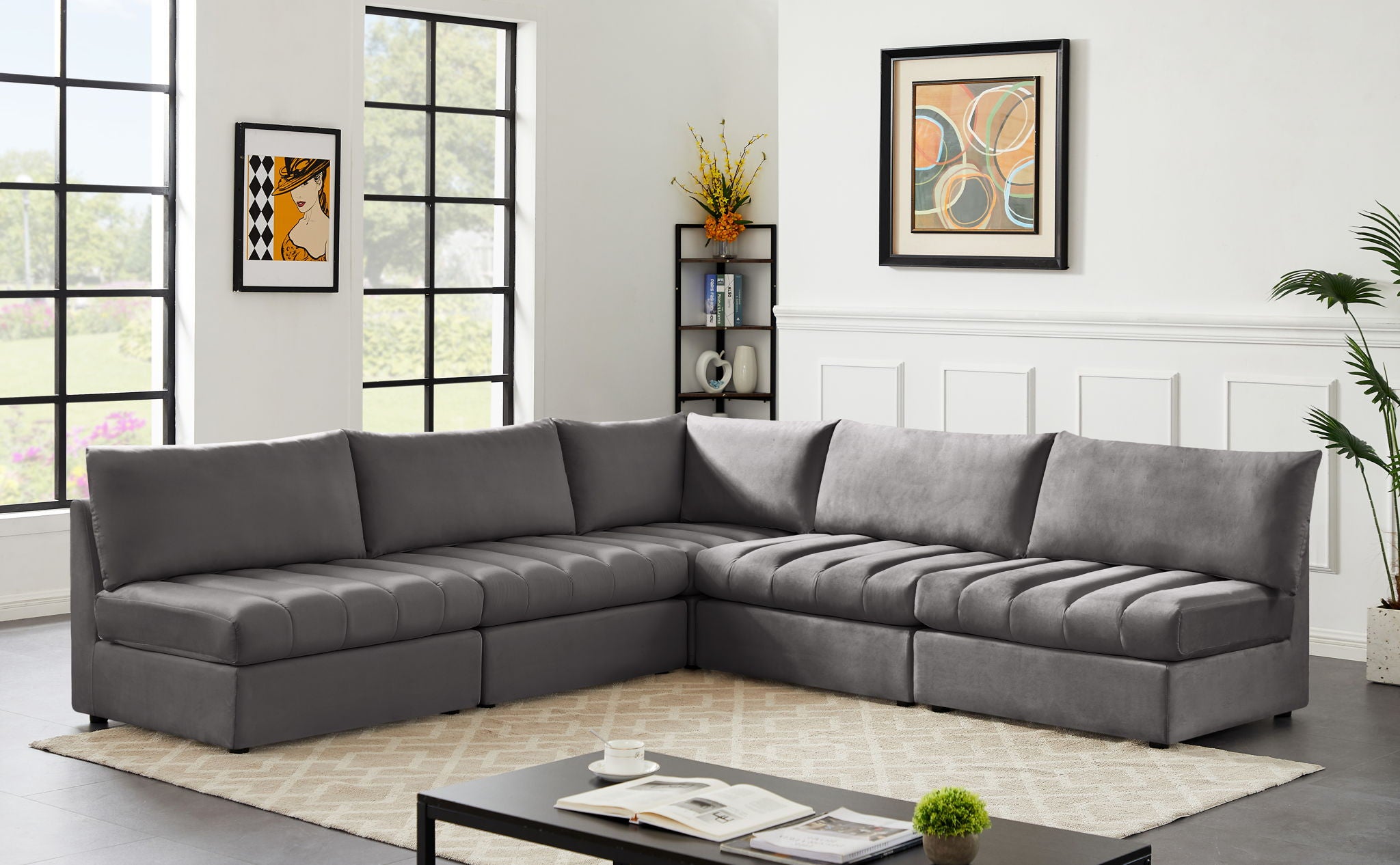 Jacob - Modular Corner Armless Sectional 5 Piece - Urban Living Furniture (Los Angeles, CA)
