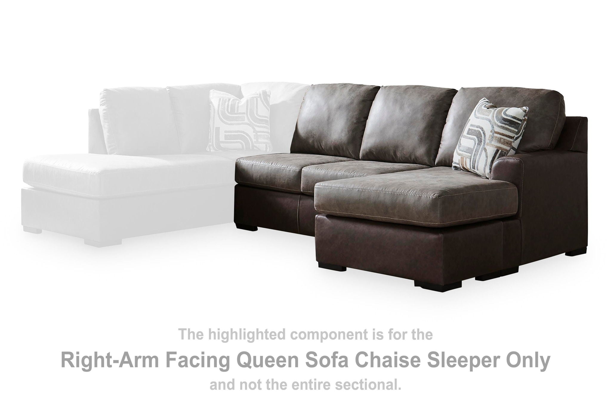 Castille Way - RAF Queen Sofa Chaise Sleeper - Fossil - Urban Living Furniture (Los Angeles, CA)