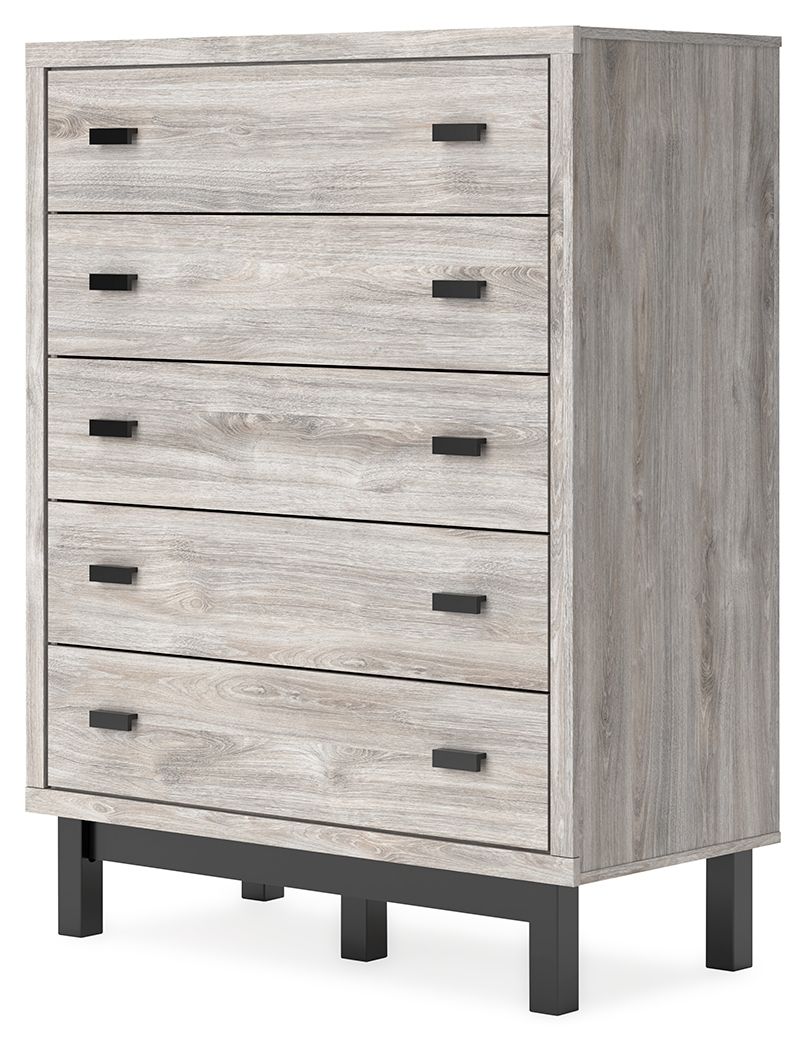 Vessalli - Black / Gray - Five Drawer Wide Chest - Urban Living Furniture (Los Angeles, CA)