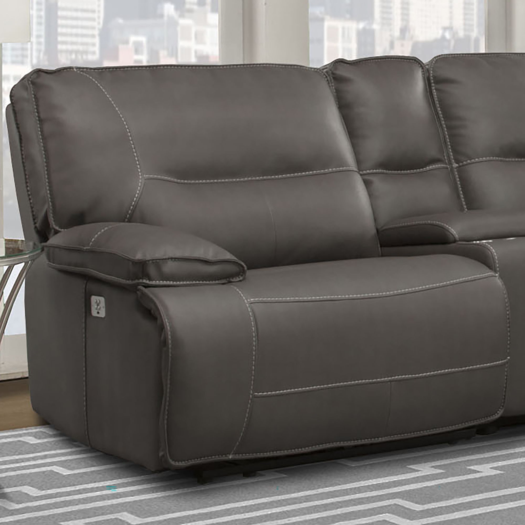 Spartacus - Power Left Arm Facing Recliner - Haze