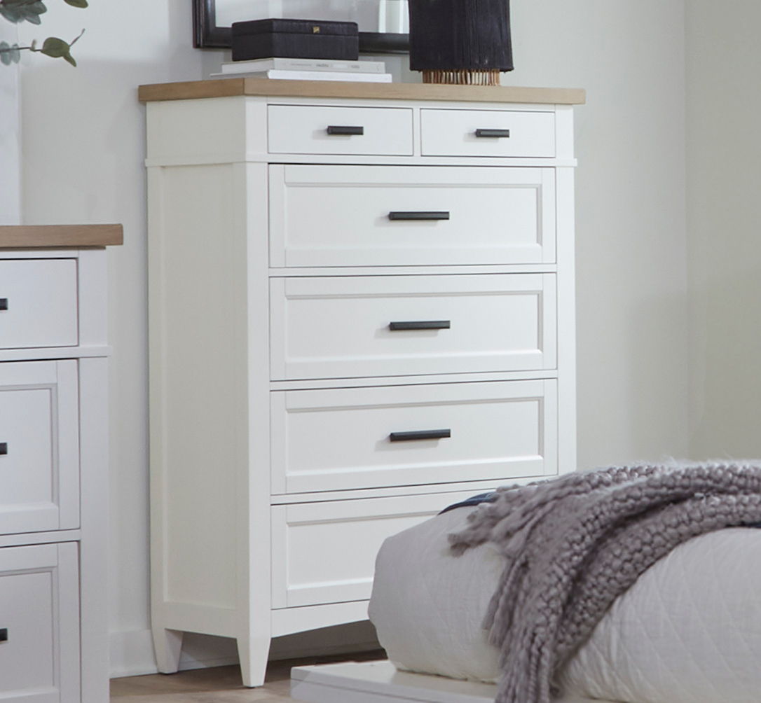 Americana Modern Bedroom - 6 Drawer Chest - Cotton - Urban Living Furniture (Los Angeles, CA)