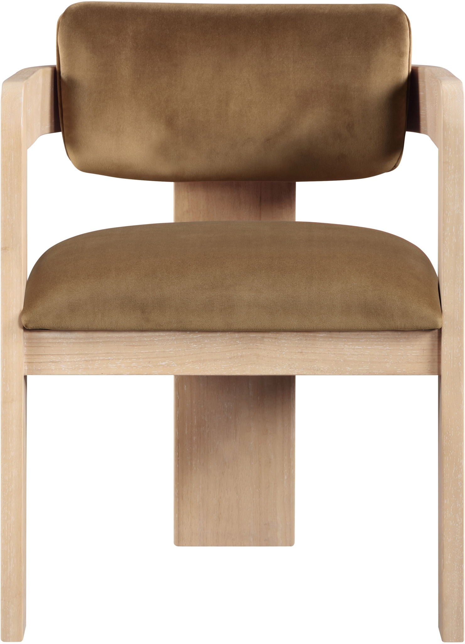 Sacha - Velvet Dining Chair With Natural Base (Set of 2) - Saddle - Urban Living Furniture (Los Angeles, CA)