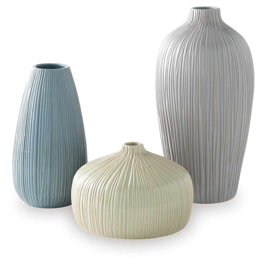 Eiderman - Vase Set (Set of 3) - Gray / Blue / Green - Urban Living Furniture (Los Angeles, CA)