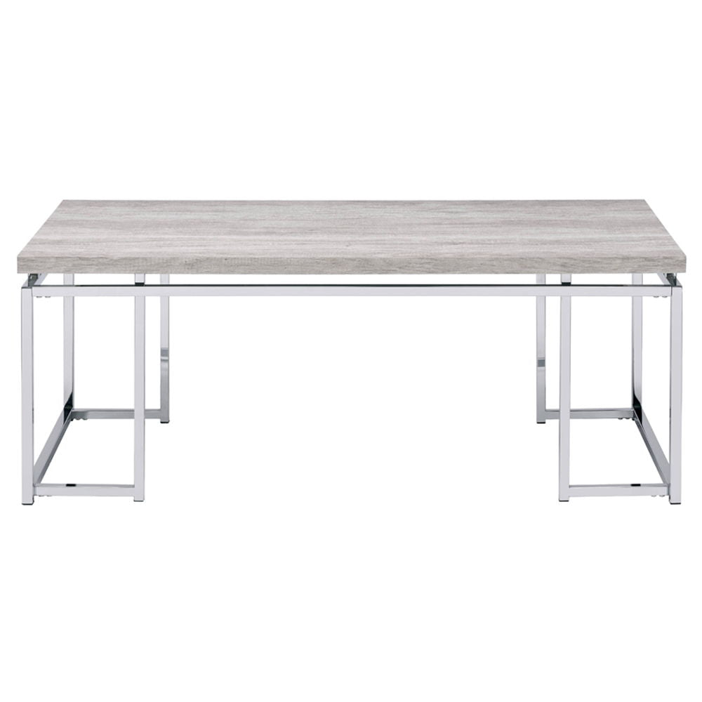 Chafik - Coffee Table - Natural Oak & Chrome - Urban Living Furniture (Los Angeles, CA)