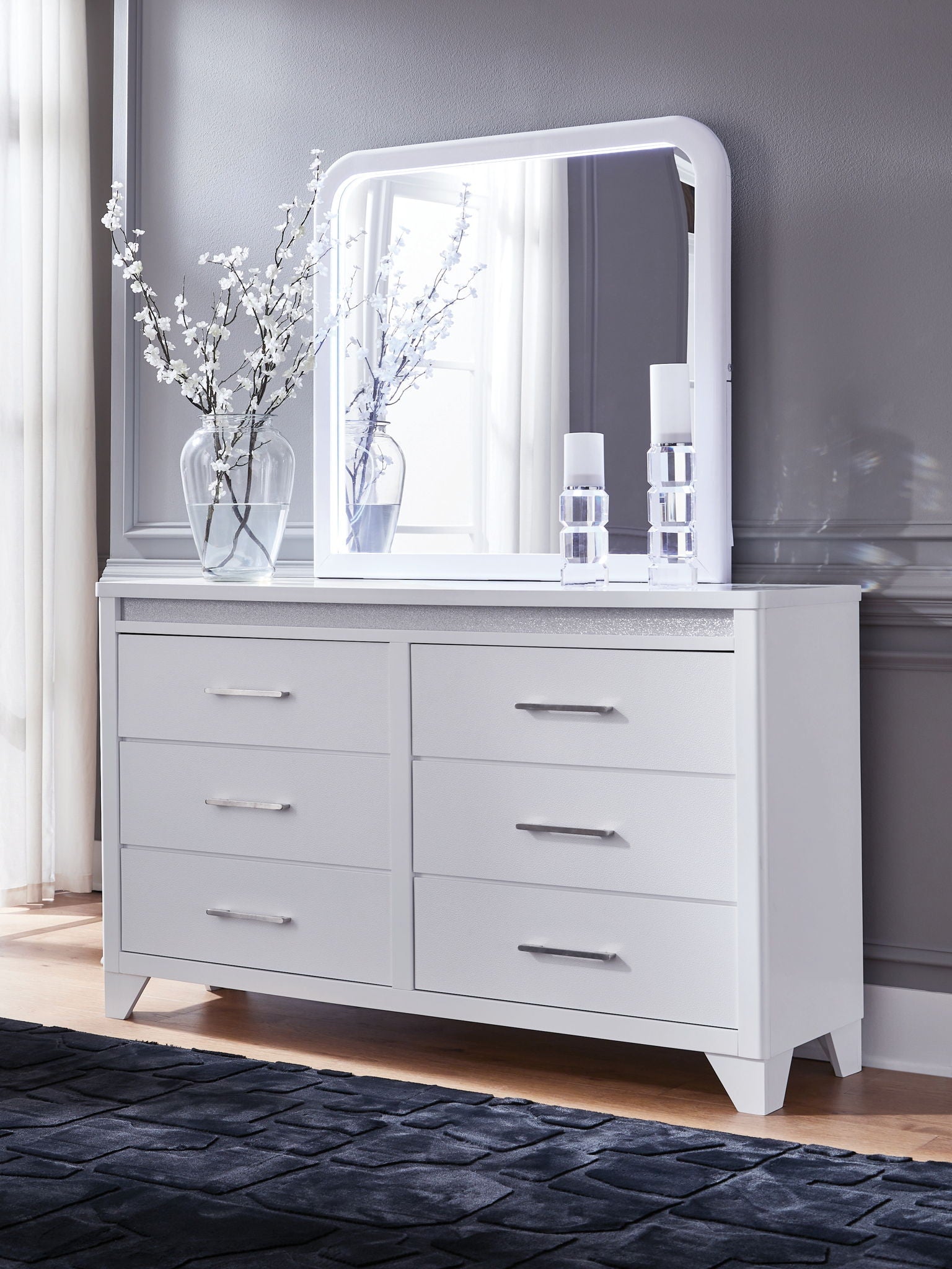 Jarlee - Dresser And Mirror - White - Urban Living Furniture (Los Angeles, CA)