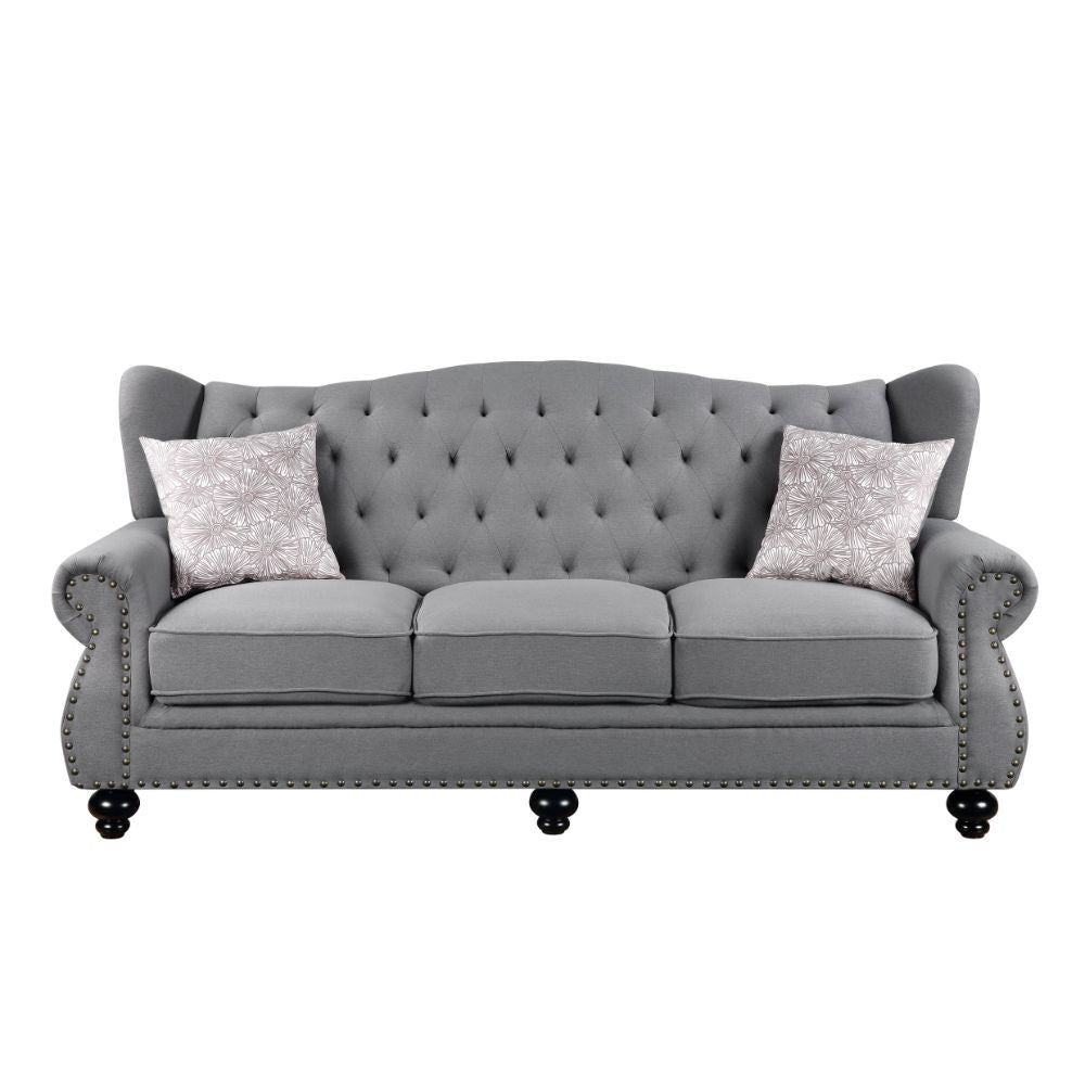 Hannes - Sofa With 2 Pillows - Gray Fabric - Urban Living Furniture (Los Angeles, CA)