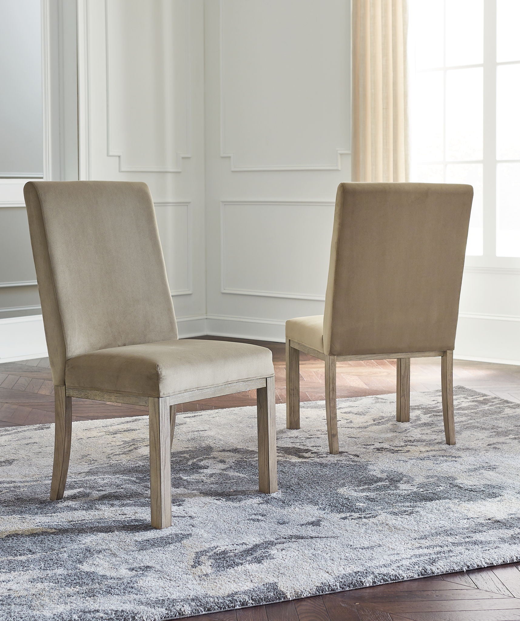 Chrestner - Gray / Brown - Dining UPH Side Chair (Set of 2) - Urban Living Furniture (Los Angeles, CA)