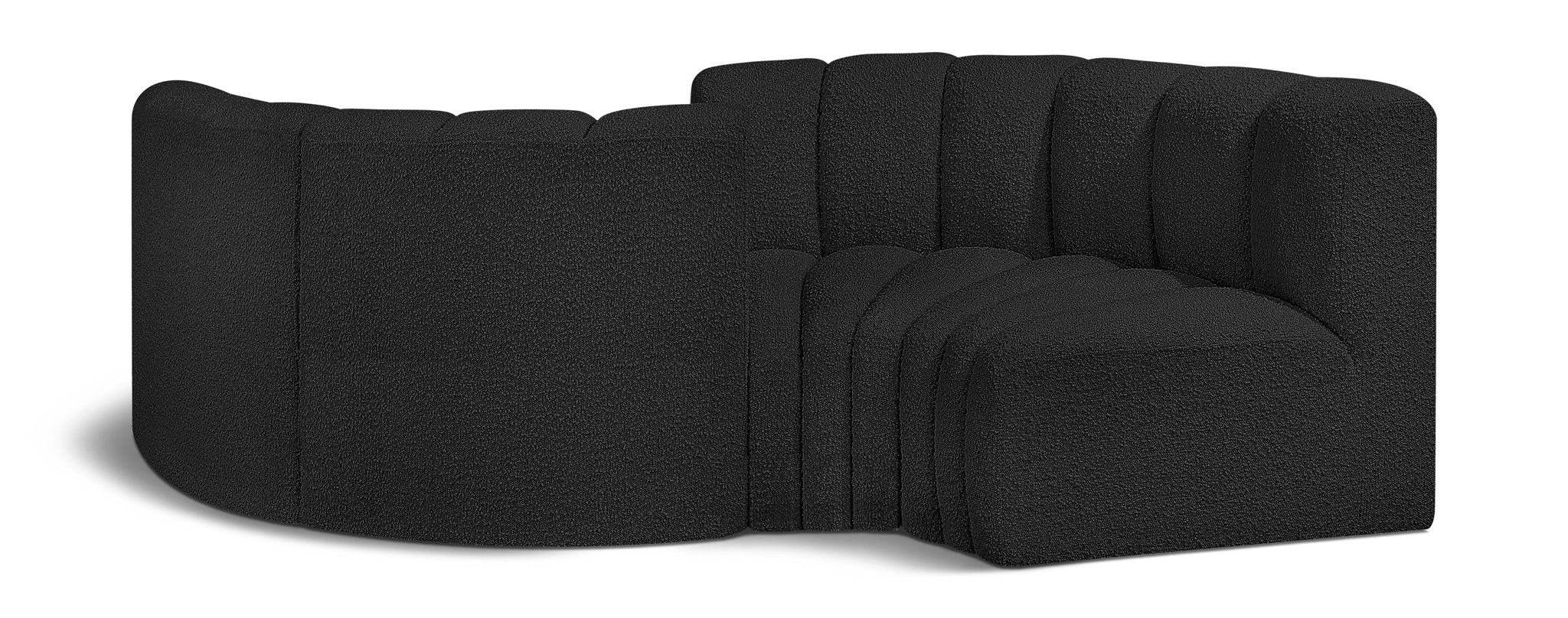 Arc - Boucle Fabric 4 Piece Curved Modular Sofa - Urban Living Furniture (Los Angeles, CA)