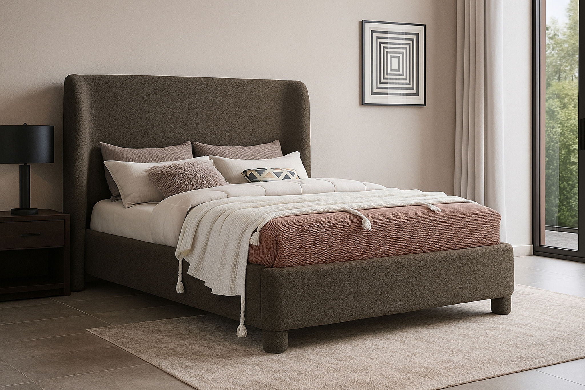 Penny - Boucle Fabric Bed - Urban Living Furniture (Los Angeles, CA)