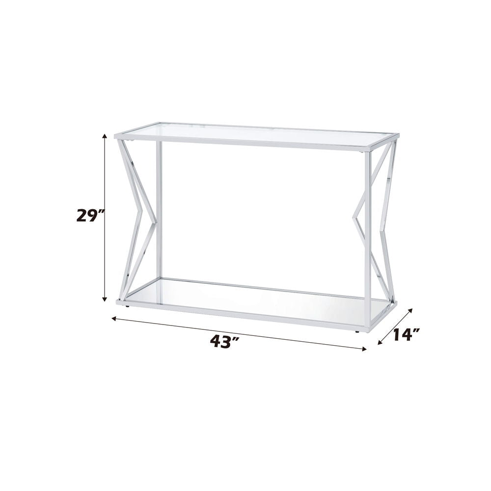 Virtue - Sofa Table - Clear Glass & Chrome - Urban Living Furniture (Los Angeles, CA)