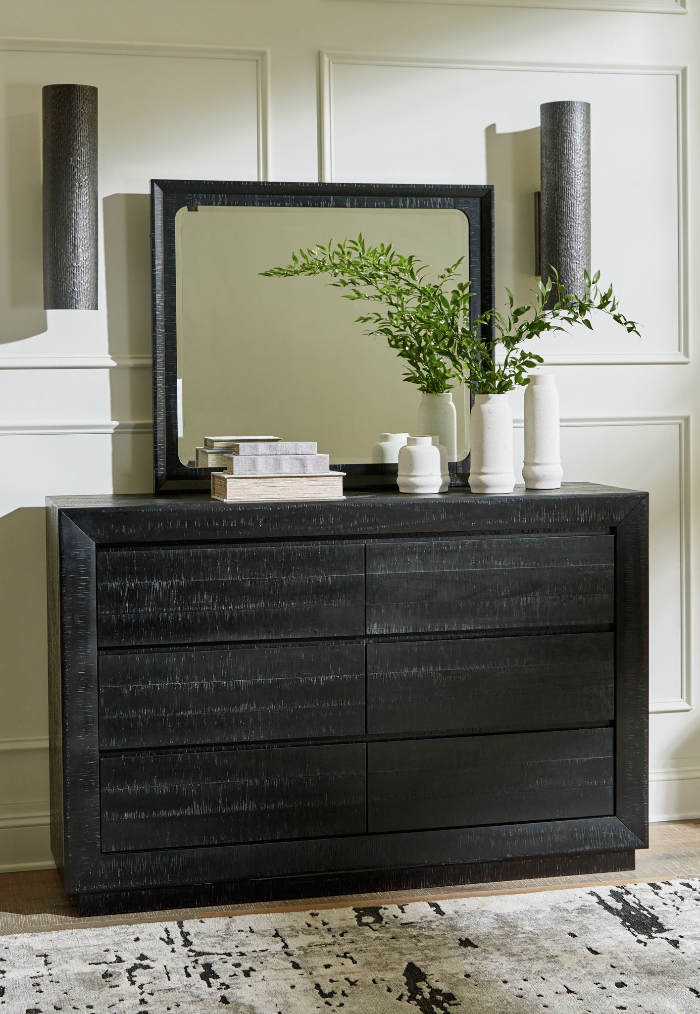 Londer - Black - Dresser And Mirror - Urban Living Furniture (Los Angeles, CA)