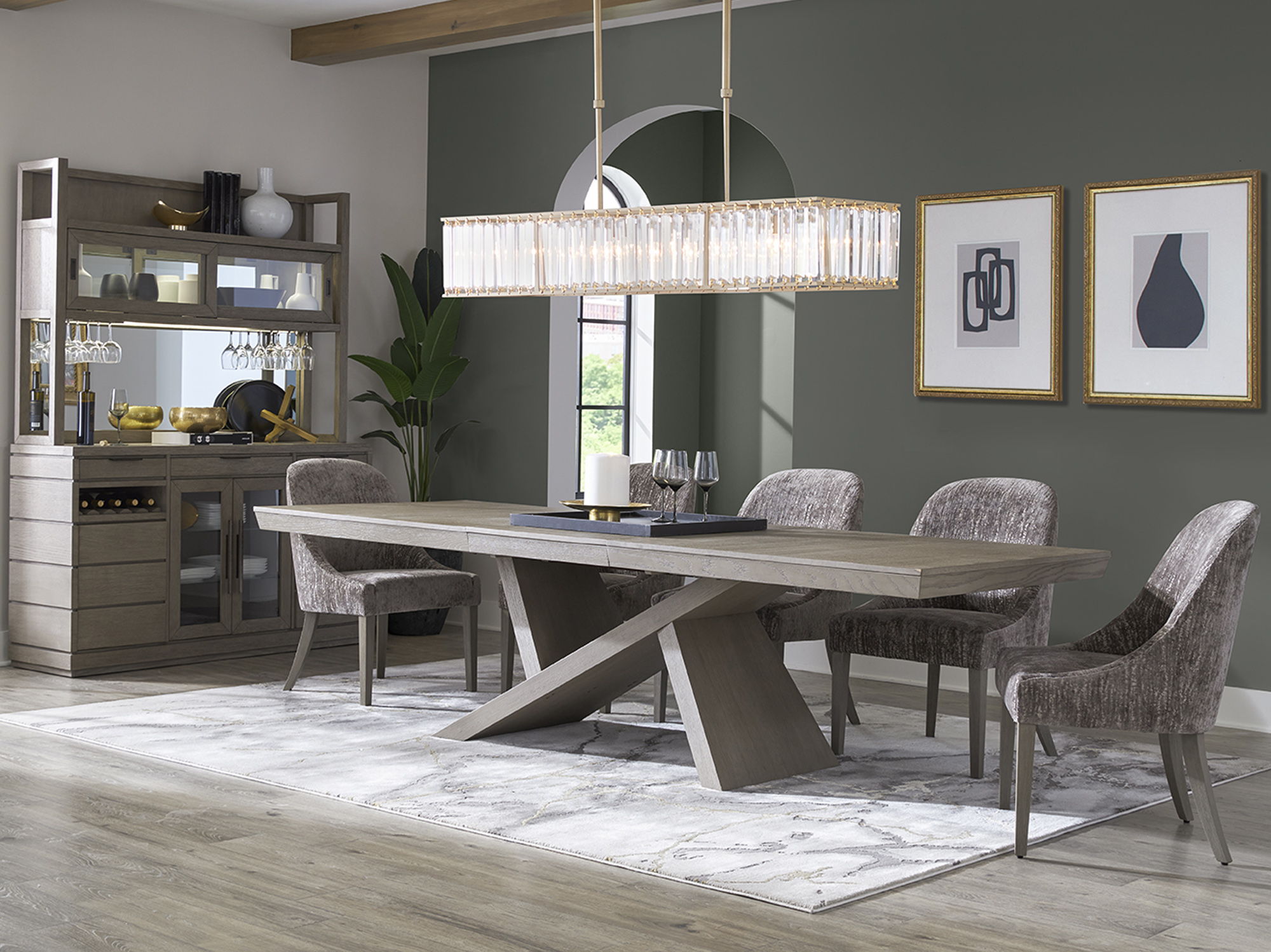 Pure Modern Dining - Upholstered Armless Side Chair - Moonstone - Urban Living Furniture (Los Angeles, CA)