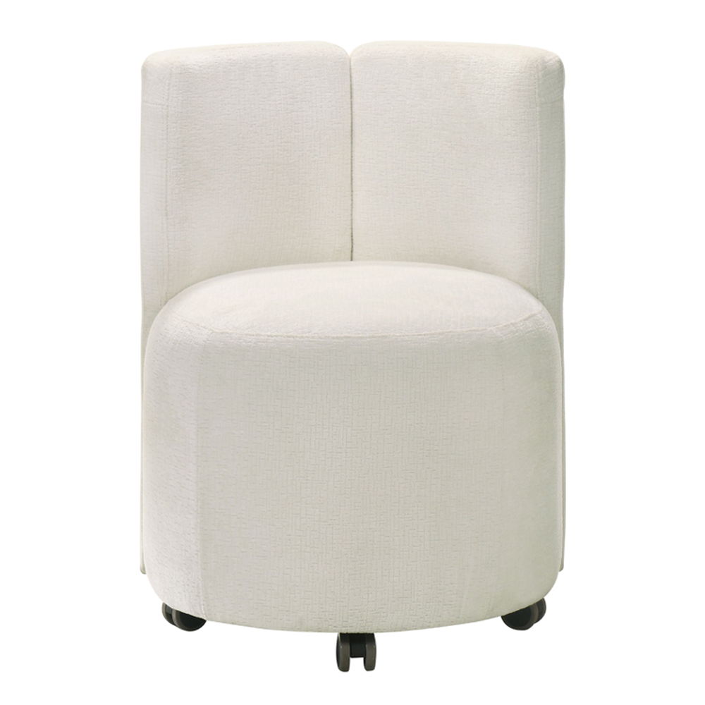 Blayde - Side Chair With Swivel (Set of 2) - White Chenille Fabric - Urban Living Furniture (Los Angeles, CA)
