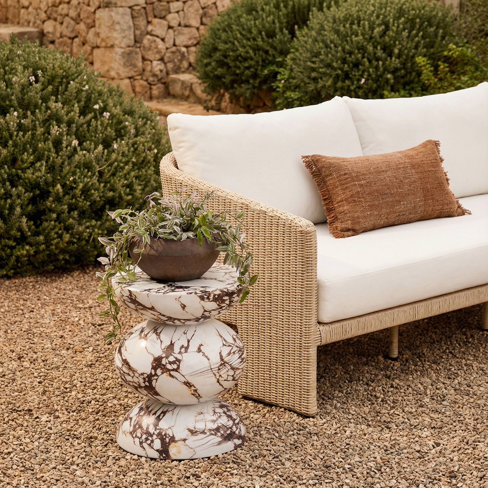 Pia - Indoor / Outdoor Concrete Side Table - Red - Urban Living Furniture (Los Angeles, CA)