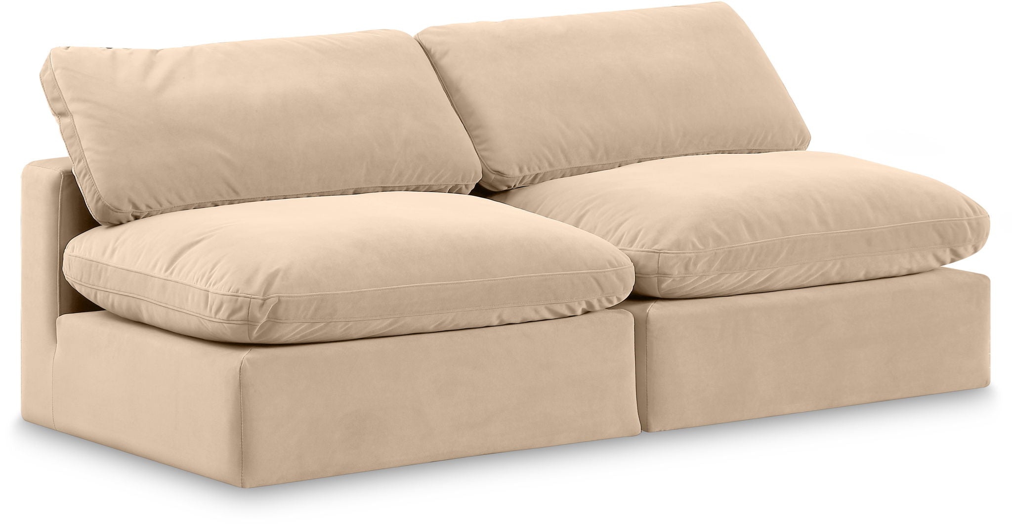 Comfy - Velvet Modular Armless Sofa 2 Seats - Urban Living Furniture (Los Angeles, CA)