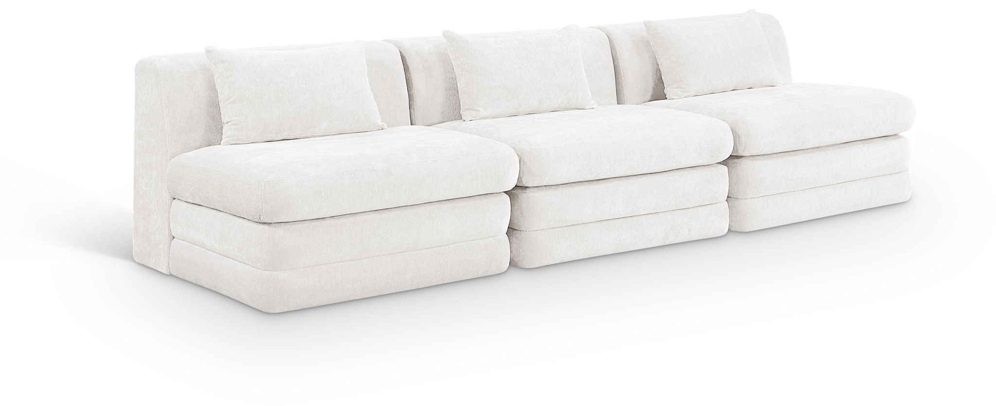 Stellar - 3 Piece 114" Upholstered Modular Armless Sofa