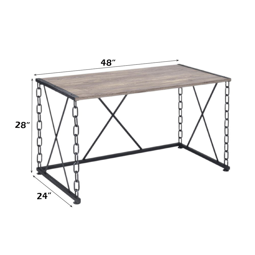 Jodie - Writing Desk (Same Ac00905) - Rustic Oak & Antique Black - Urban Living Furniture (Los Angeles, CA)