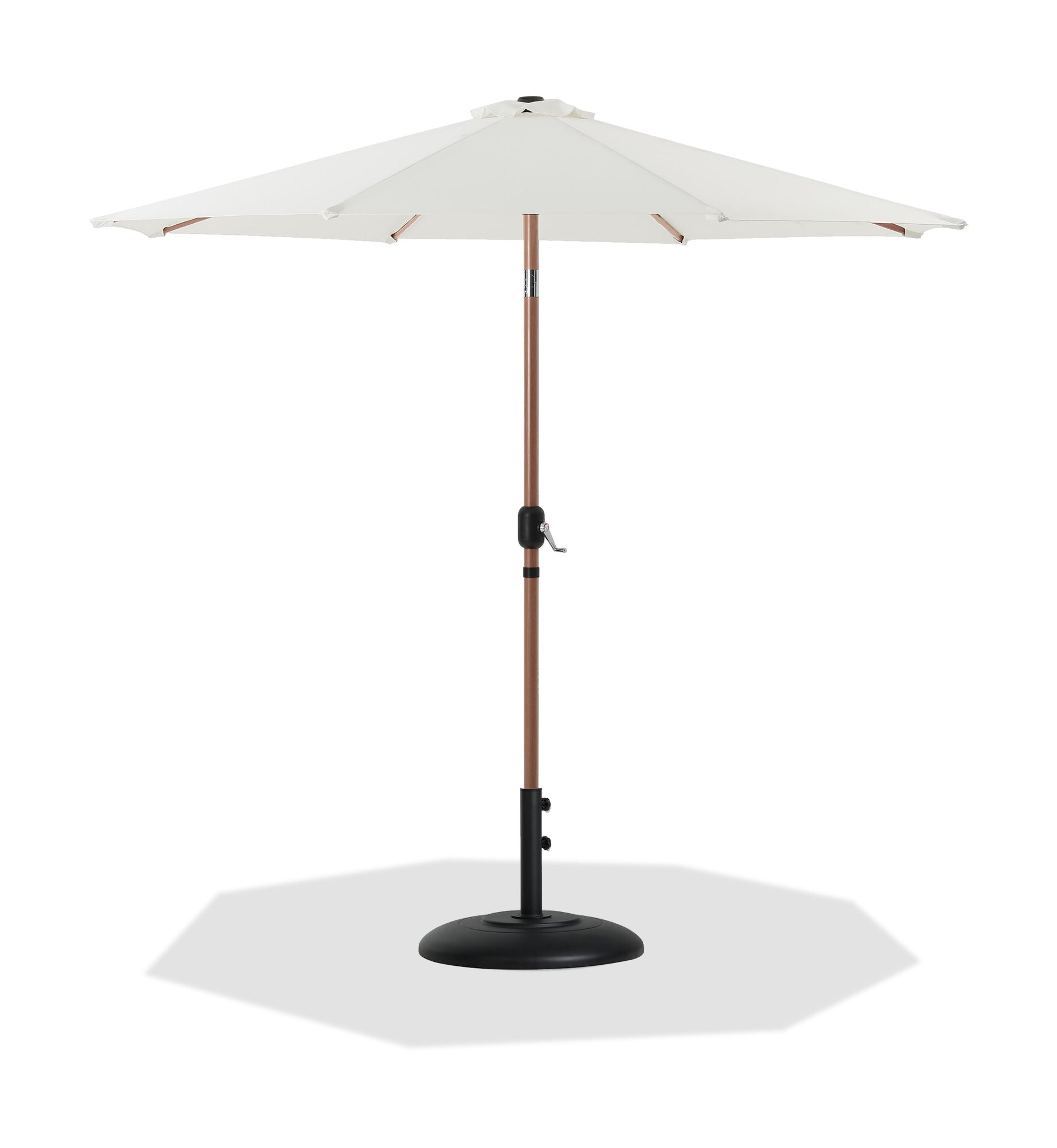 Fiji - Aluminum Patio Umbrella With Round Black And Teak Base - Urban Living Furniture (Los Angeles, CA)