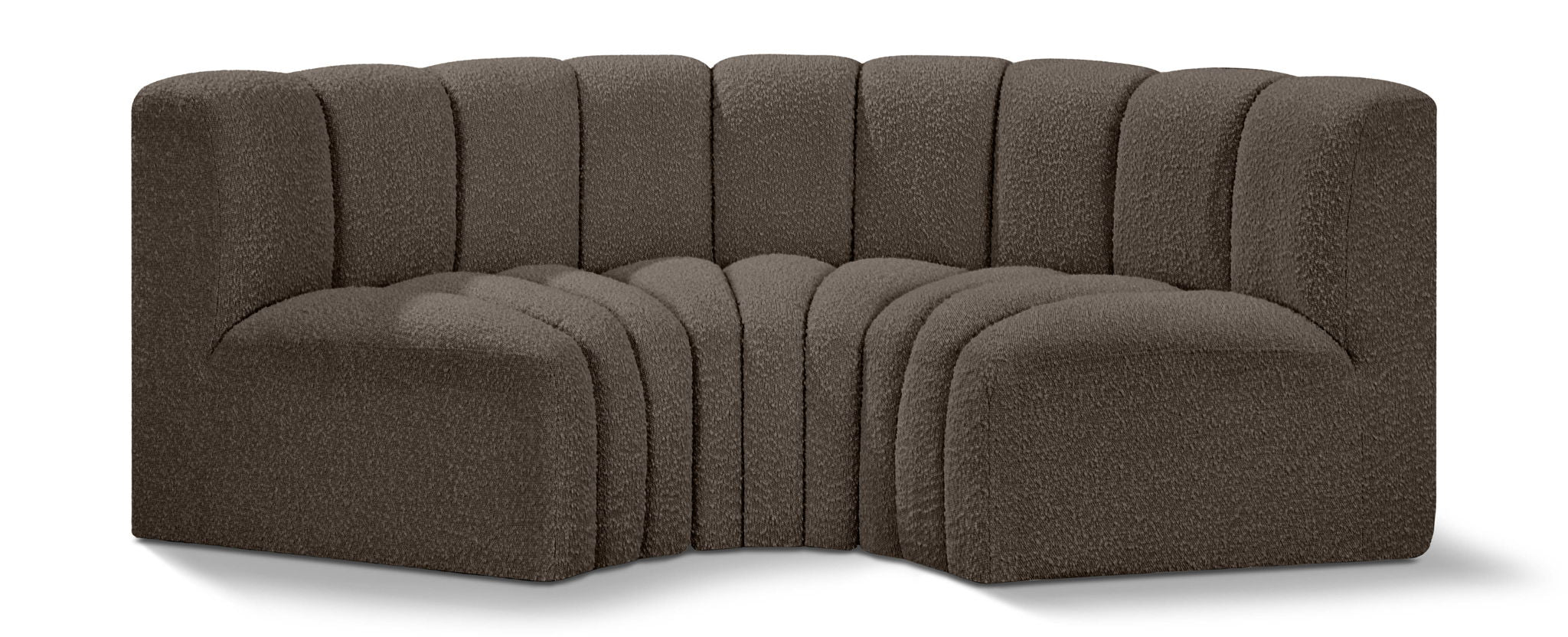 Arc - Boucle Fabric 3 Piece Modular U-Shaped Sofa - Urban Living Furniture (Los Angeles, CA)