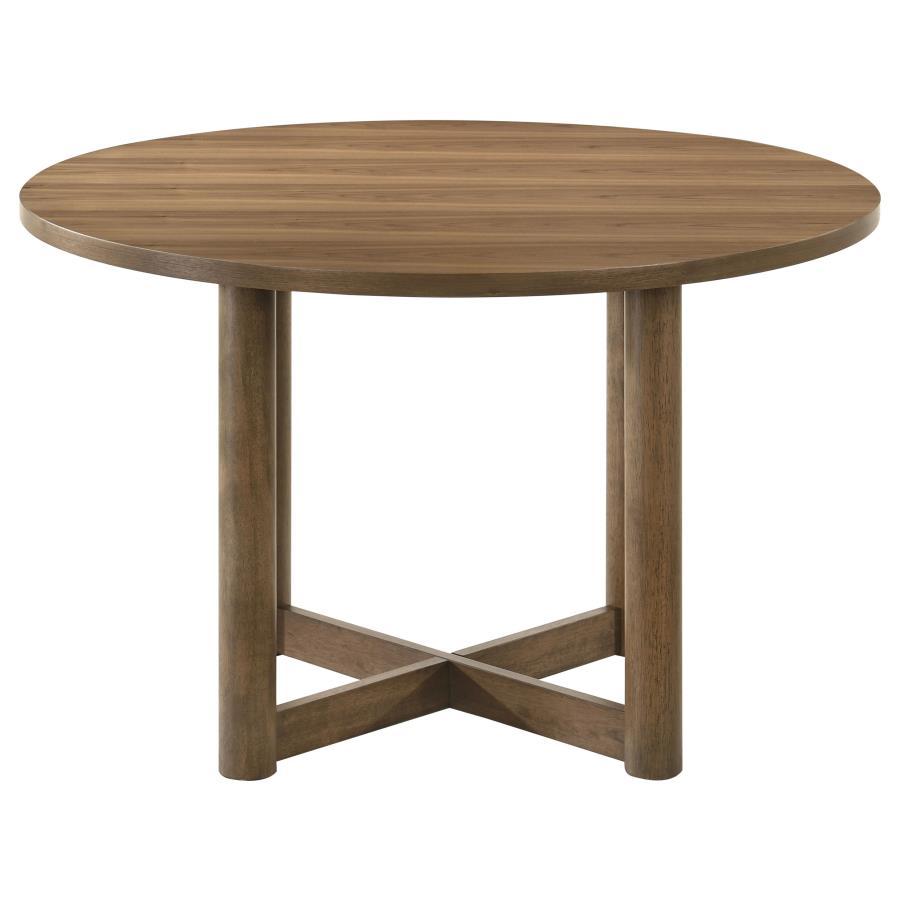Crestmore - Round Wood Dining Table - Walnut - Urban Living Furniture (Los Angeles, CA)