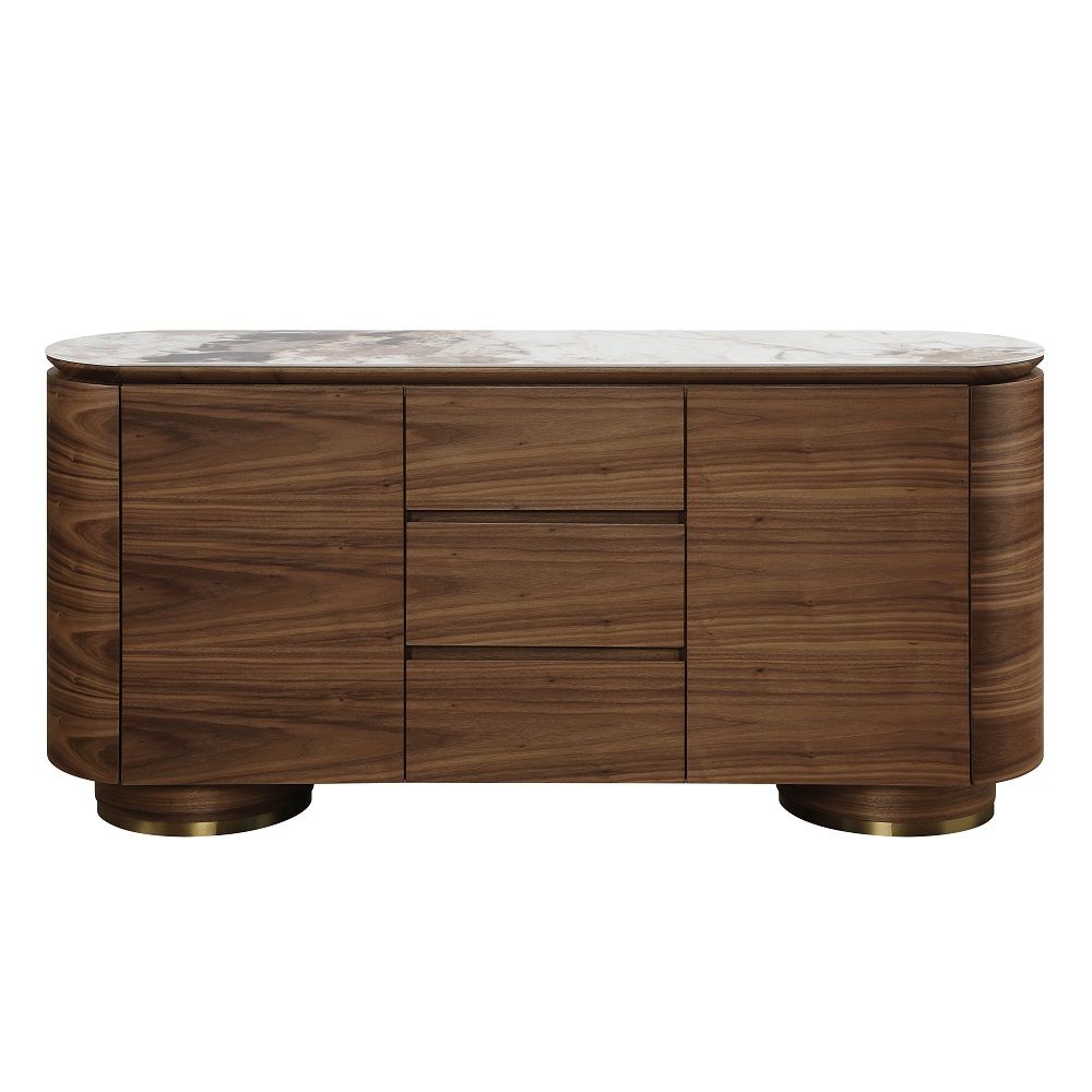 Willene - Server With Ceramic Top - Ceramic Top & Walnut - Urban Living Furniture (Los Angeles, CA)