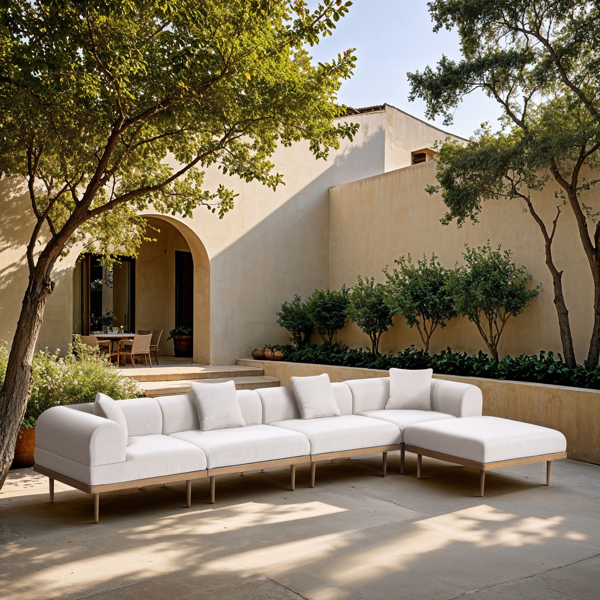 Laguna - 5 Piece 106.5" Upholstered Outdoor Patio Modular Sectional - Urban Living Furniture (Los Angeles, CA)