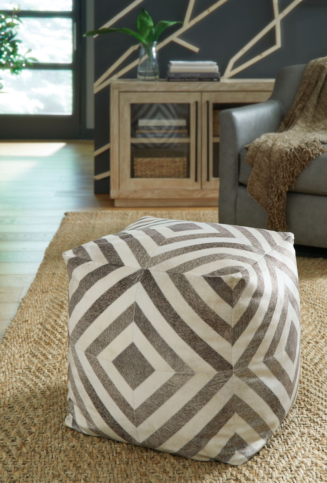 Hartselle - Brown - Pouf - Urban Living Furniture (Los Angeles, CA)