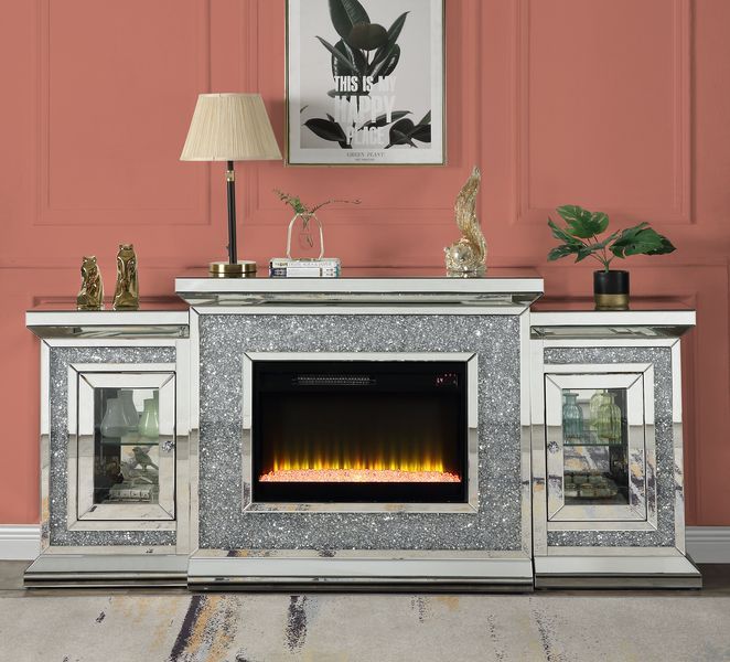 Noralie - Fireplace - Mirrored & Faux Diamonds - 39" - Urban Living Furniture (Los Angeles, CA)