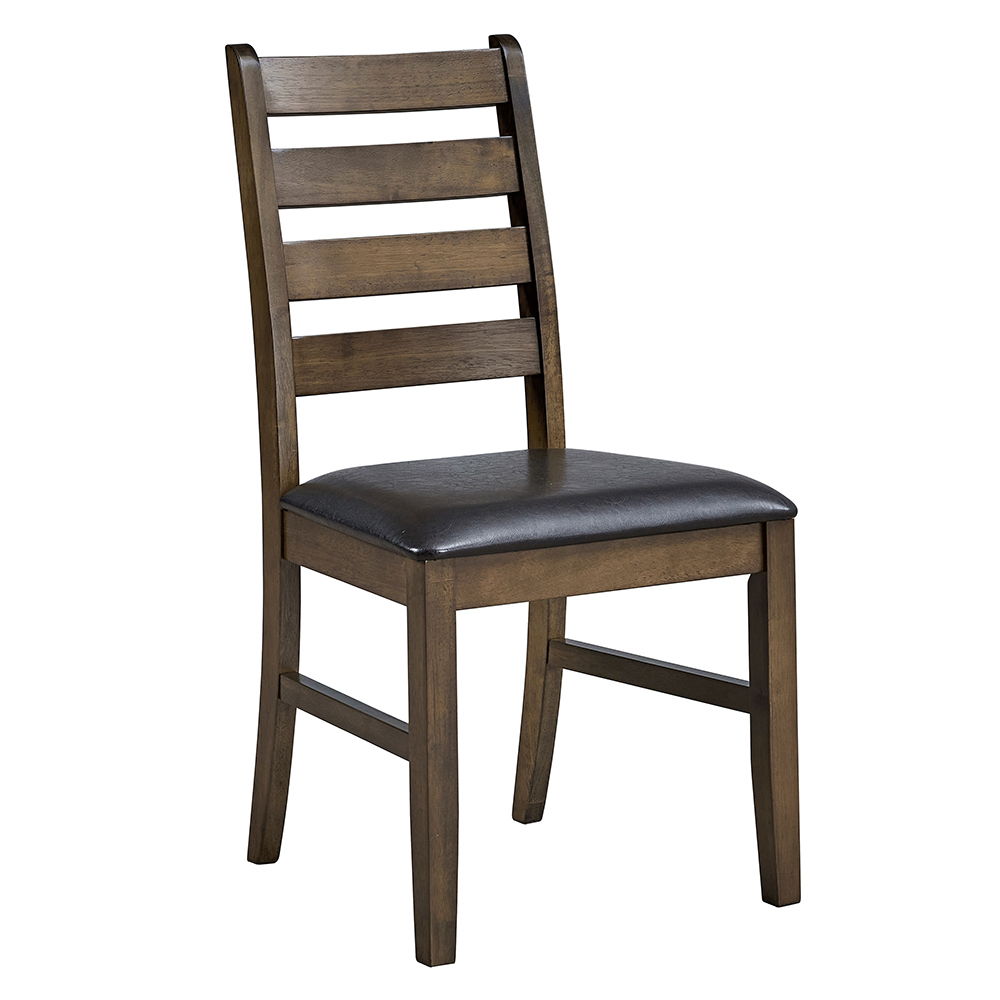 Damica - Side Chair (Set of 2) - Brown Synthetic Leather & Walnut - Urban Living Furniture (Los Angeles, CA)