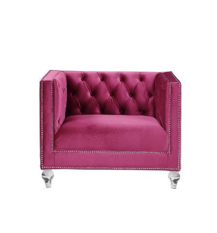 Heibero - Chair (Same Lv01402) - Burgundy Velvet