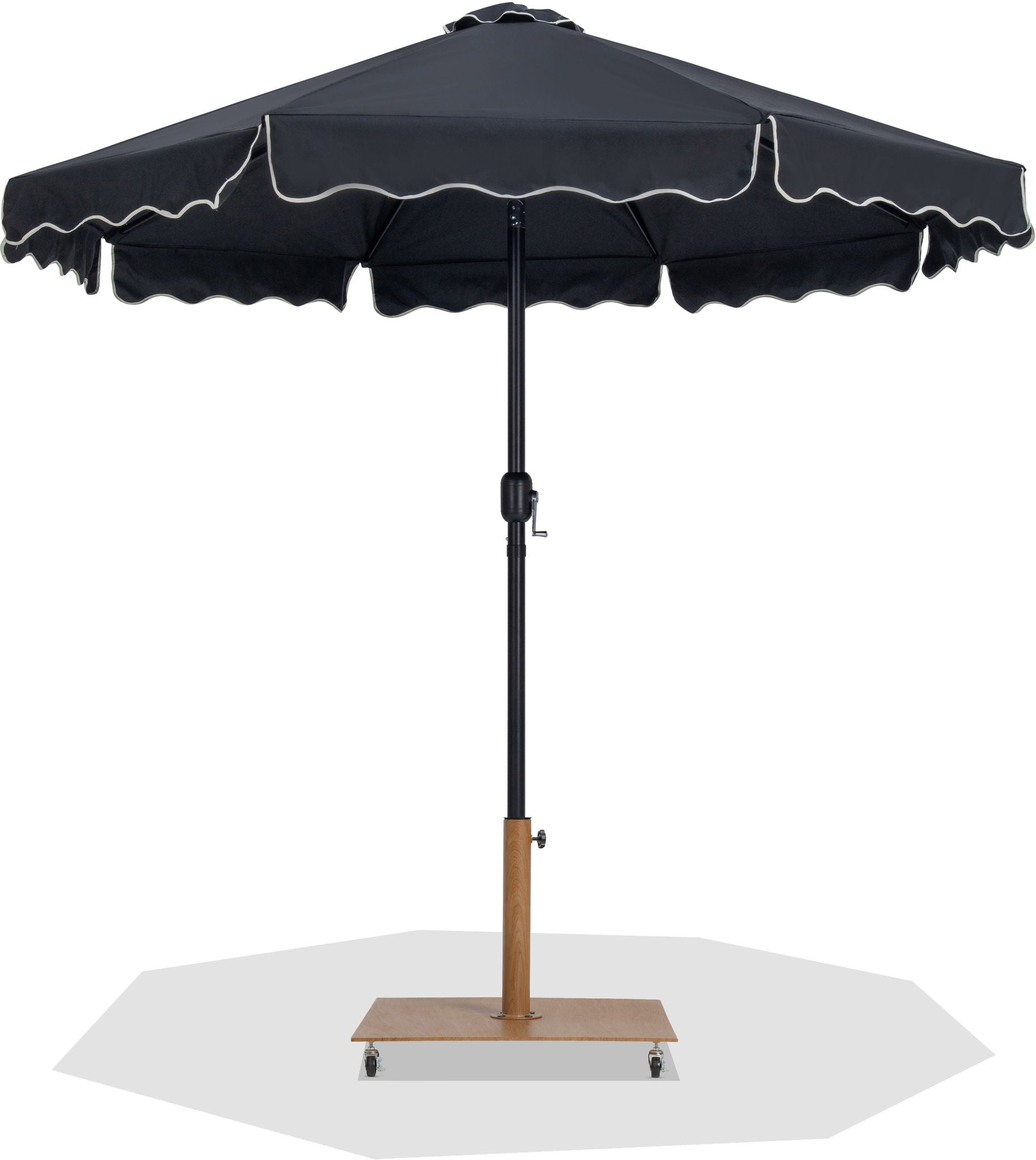 Amalfi - Aluminum Patio Umbrella - Light Brown Base / Black Pole - Urban Living Furniture (Los Angeles, CA)