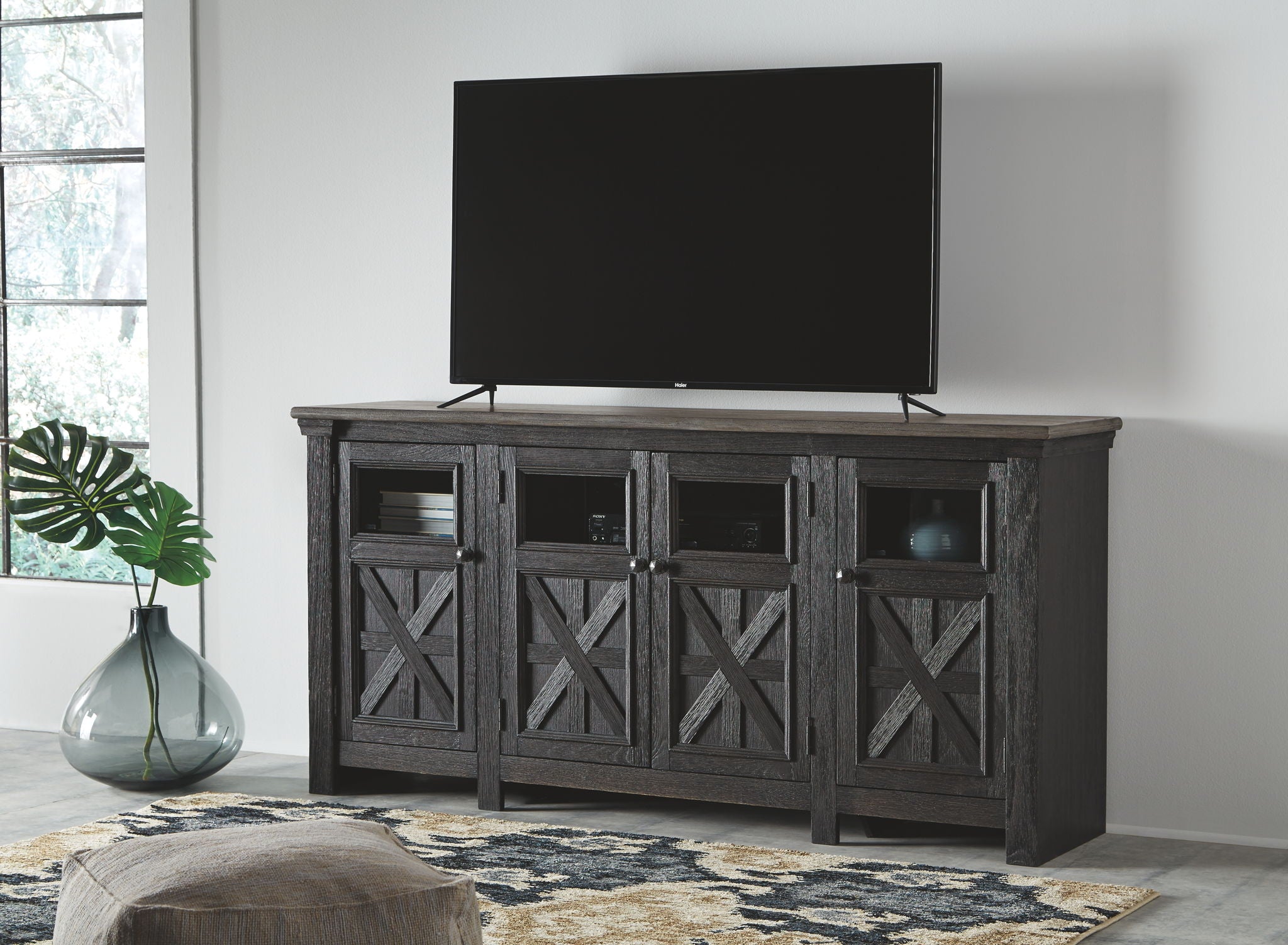 Tyler Creek - Black / Gray - Extra Large TV Stand - Urban Living Furniture (Los Angeles, CA)