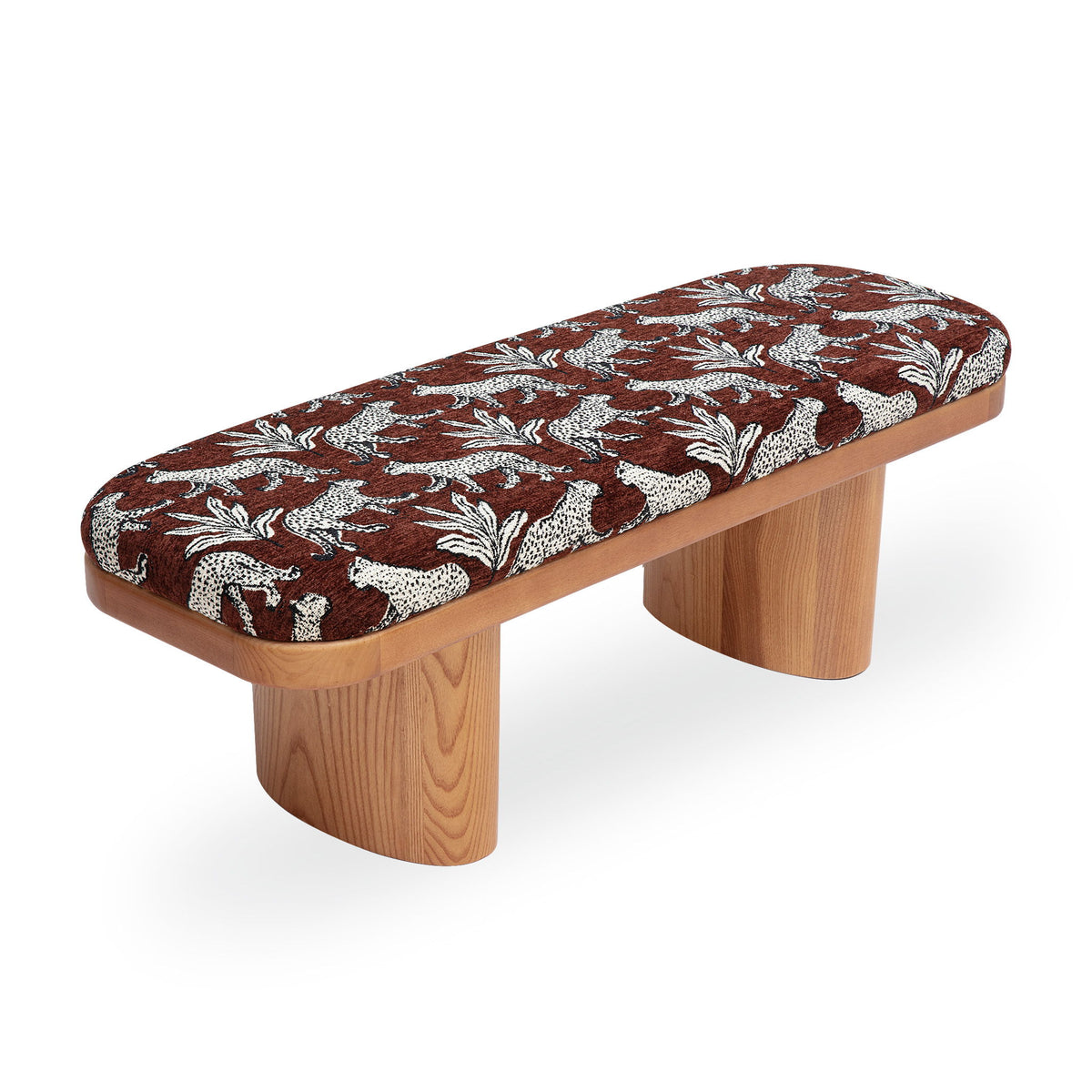 Ollie - Leopard Jacquard Bench
