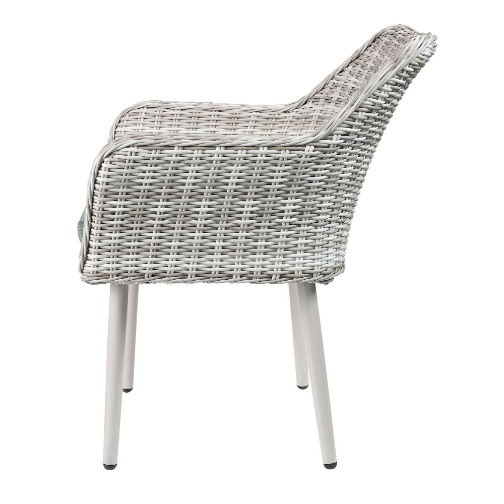 Tashay - 3 Piece Patio Bistro Set - Green Fabric & Beige Wicker - Urban Living Furniture (Los Angeles, CA)